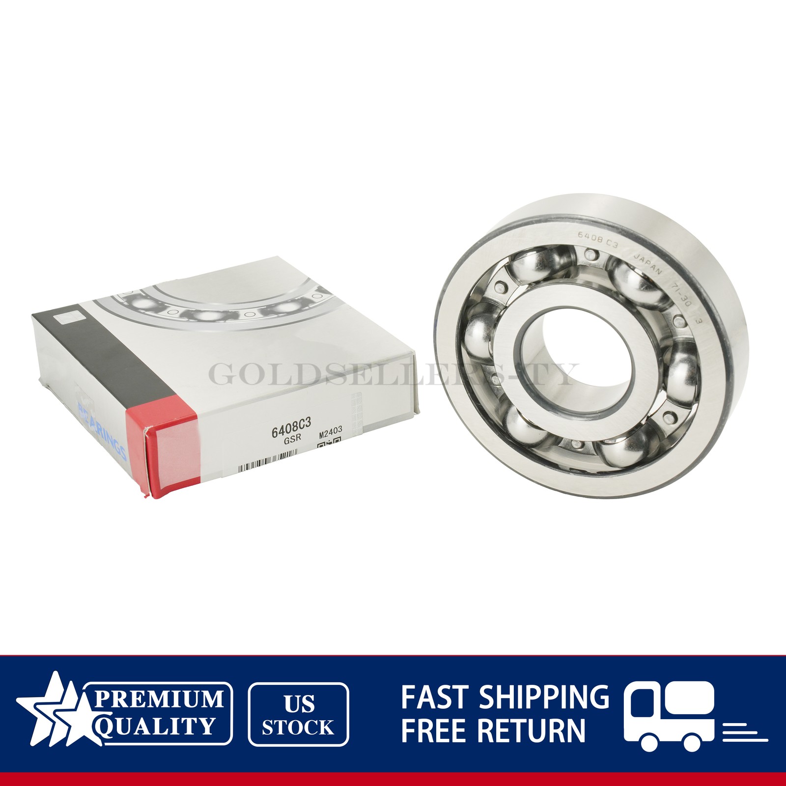 NEW For KOYO Deep Groove Ball Bearing 6408 C3 Open Type No Seals 40x110x27 mm US