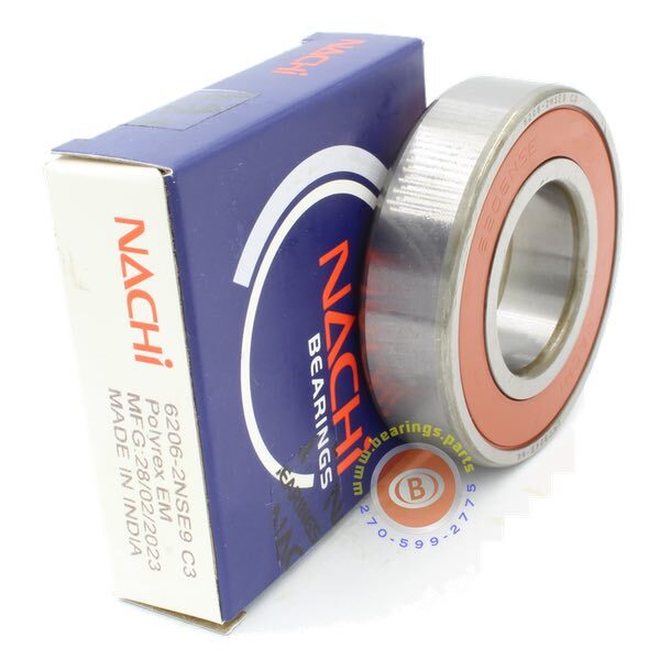 6206-2NSE9, 6206-2RS Radial Ball Bearing 30x62x16mm – Nachi