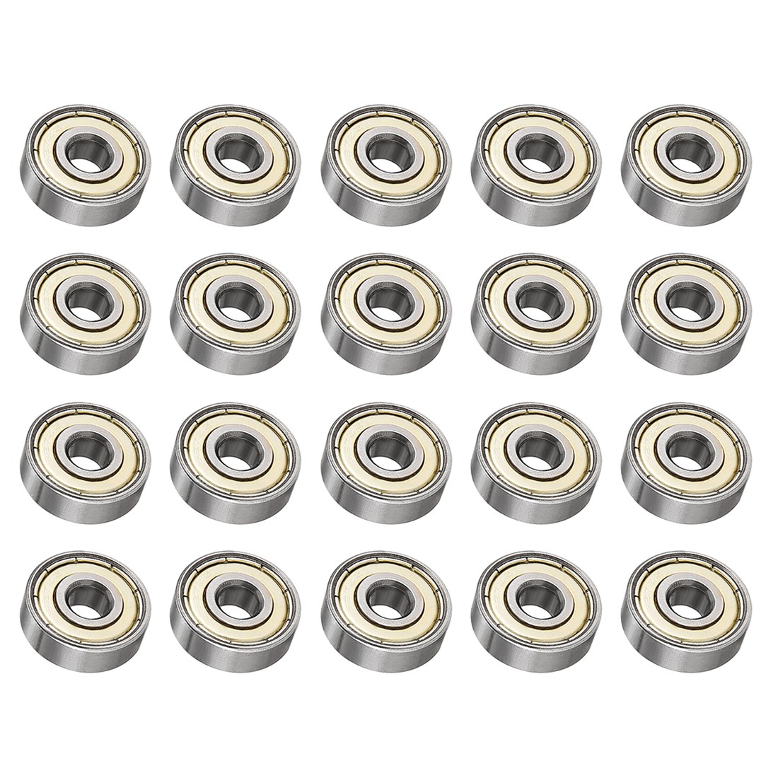 Double Shield 627ZZ Deep Groove Ball Bearing Carbon Steel Bearing 20pcs