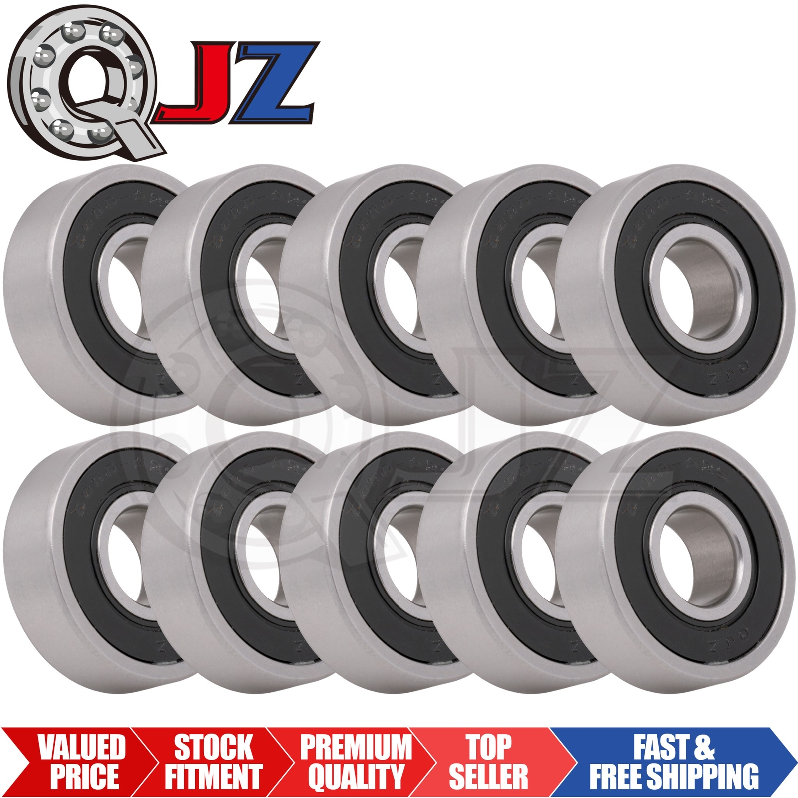 [Qty.10] 6000-2RS Deep Groove Radial Ball Bearing [10mm ID x 26mm OD x 8mm W]