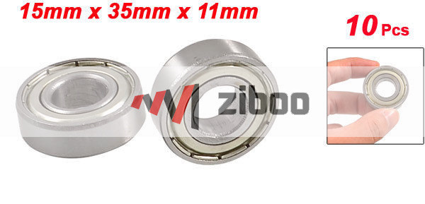 10 Pcs 6202zz Metal Deep Groove Ball Bearings 15mm x 35mm x 11mm