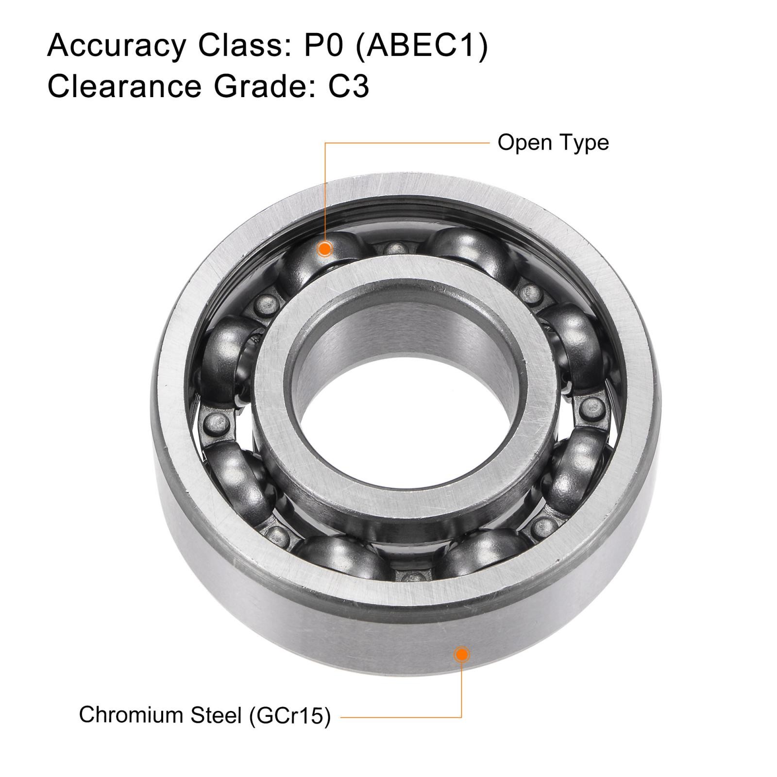 6204 Deep Groove Ball Bearings C3 Open Type Chrome Steel