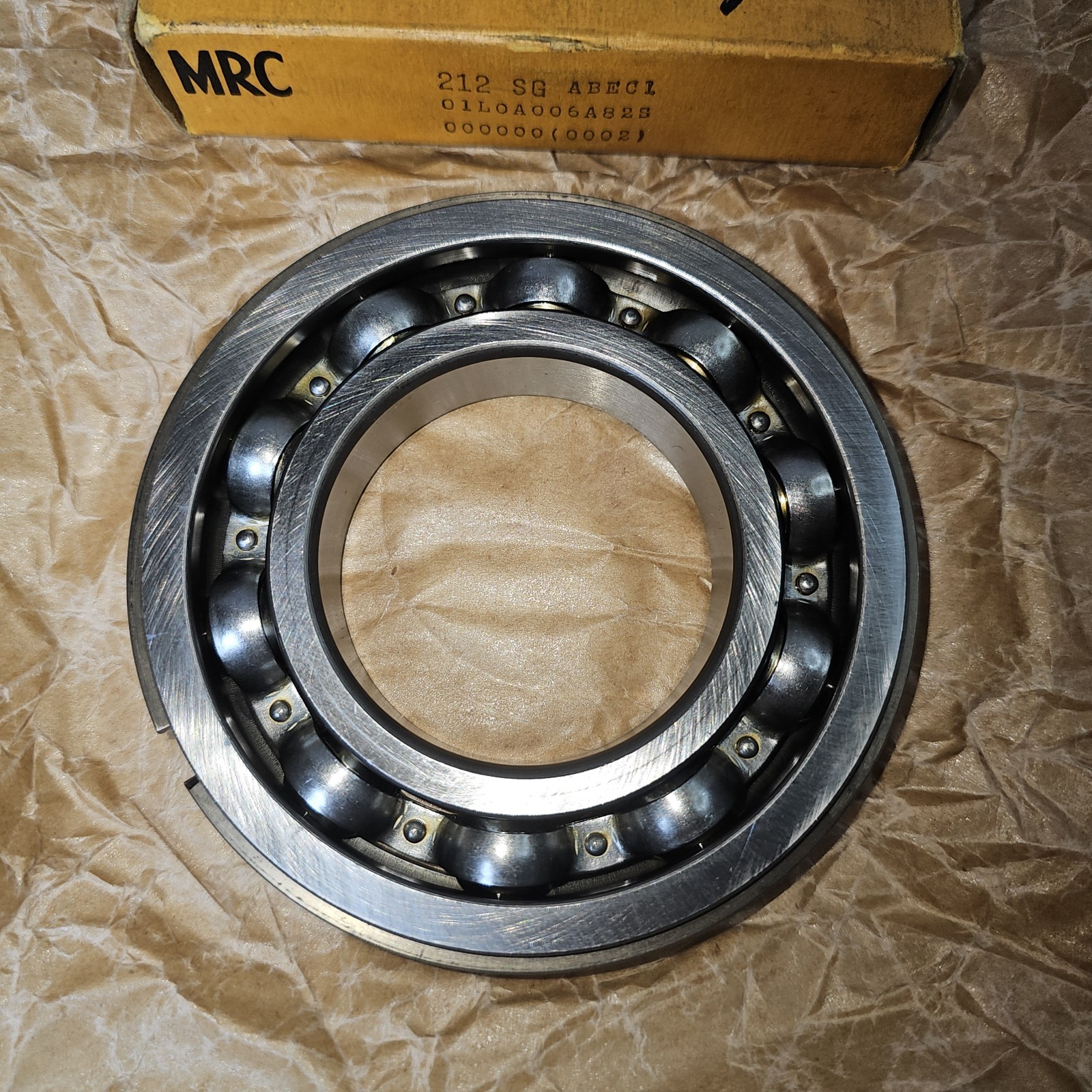 MRC 212 SG ABEC1 Single Row Ball Bearing 60mm Bore, 110mm Outside, 22mm Width