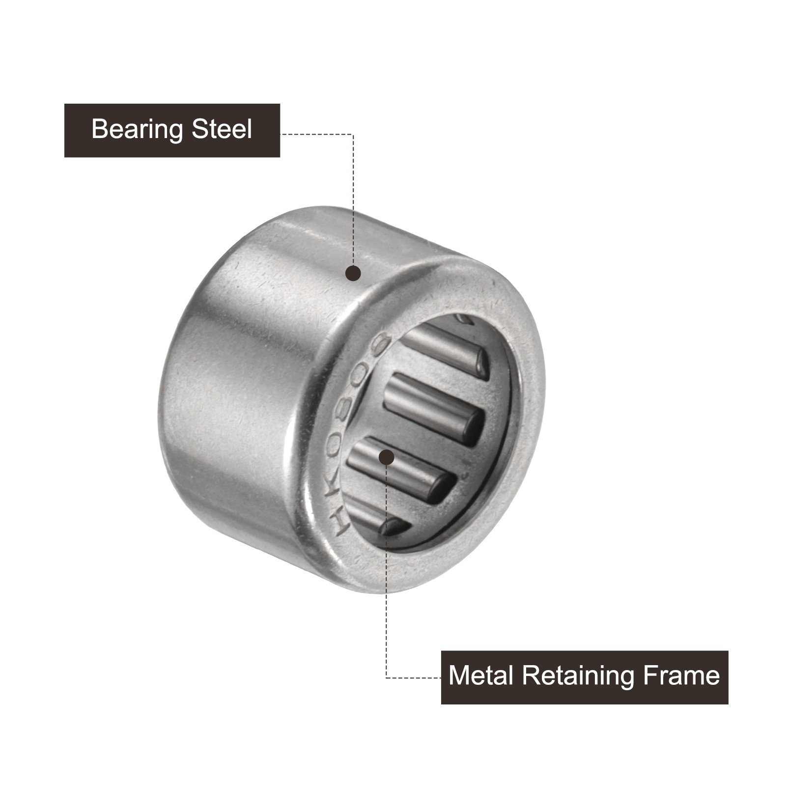 10Pcs HK0808 Needle Roller Bearings 8.5x12x8mm Chrome Steel Bearing,