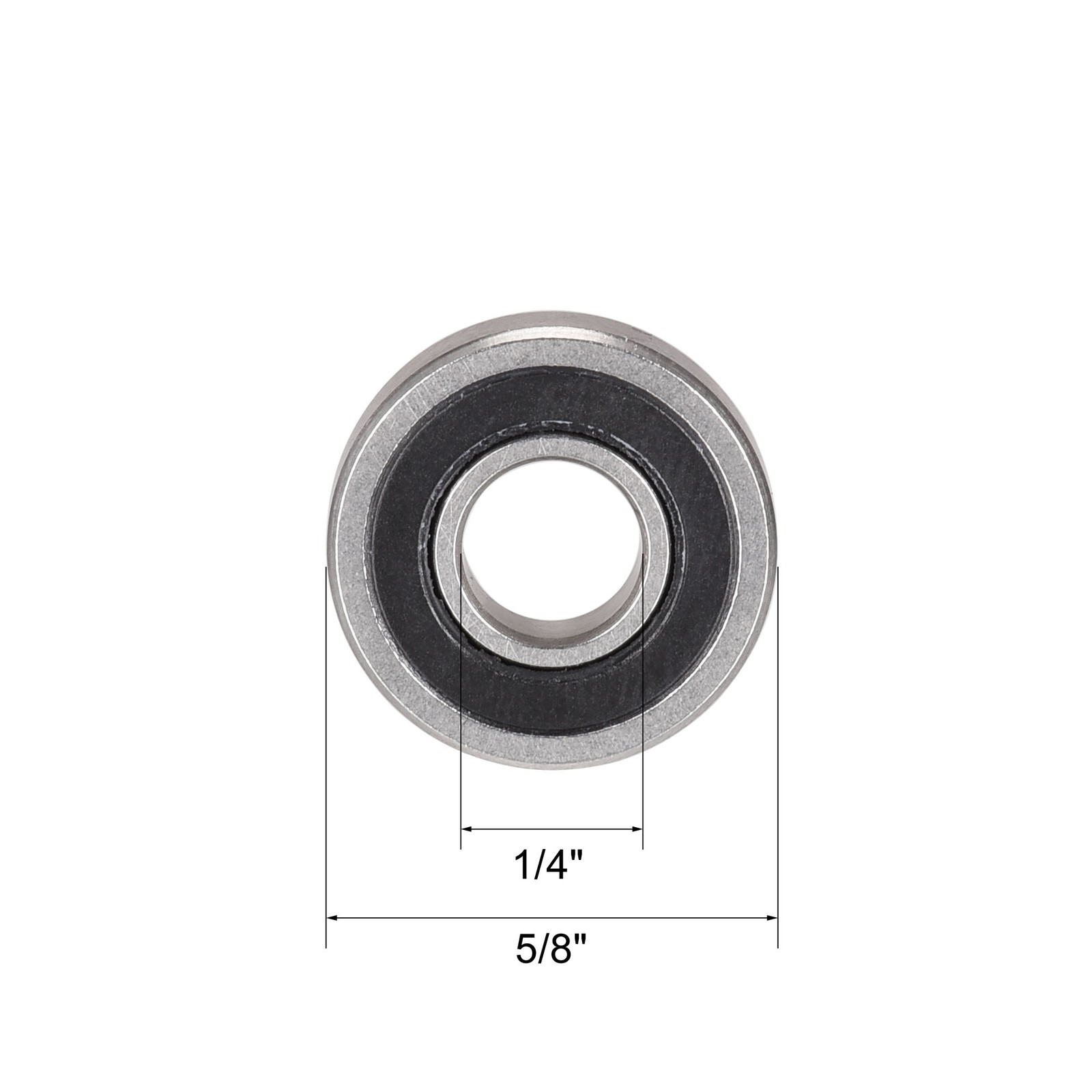 SR4-2RS Stainless Steel Ball Bearing 1/4″x5/8″x0.196″ Double Sealed 5Pack