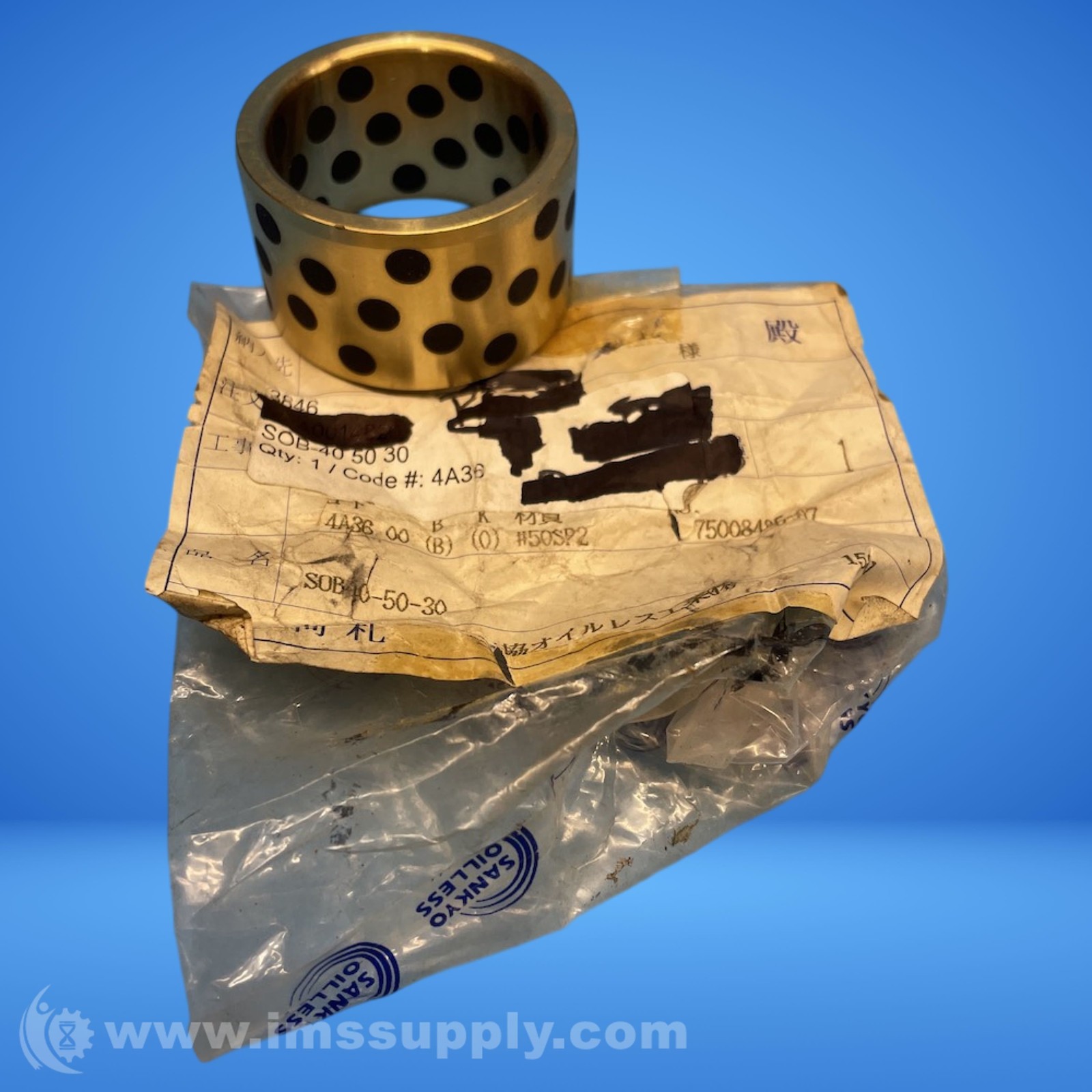 Sankyo Oilless Industry SOB 40-50-30 Bronze Graphite Bushing FNOB