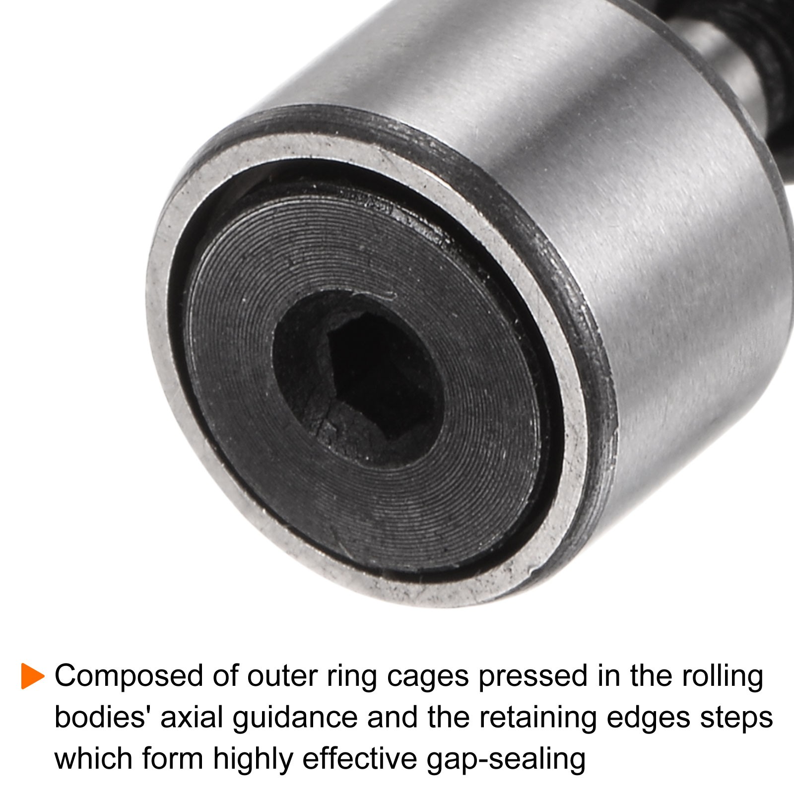 4pcs CF3 Cam Follower KR10 Needle Roller Bearing M3x0.5mm Male Thread