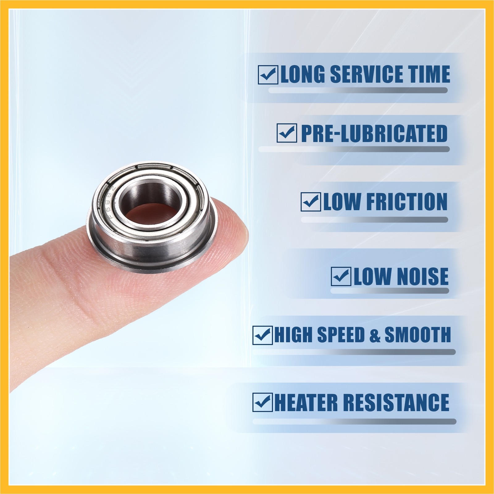10 Pcs F688ZZ 8x16x5mm Double Metal Shield Single Row Deep Groove Ball Bearings