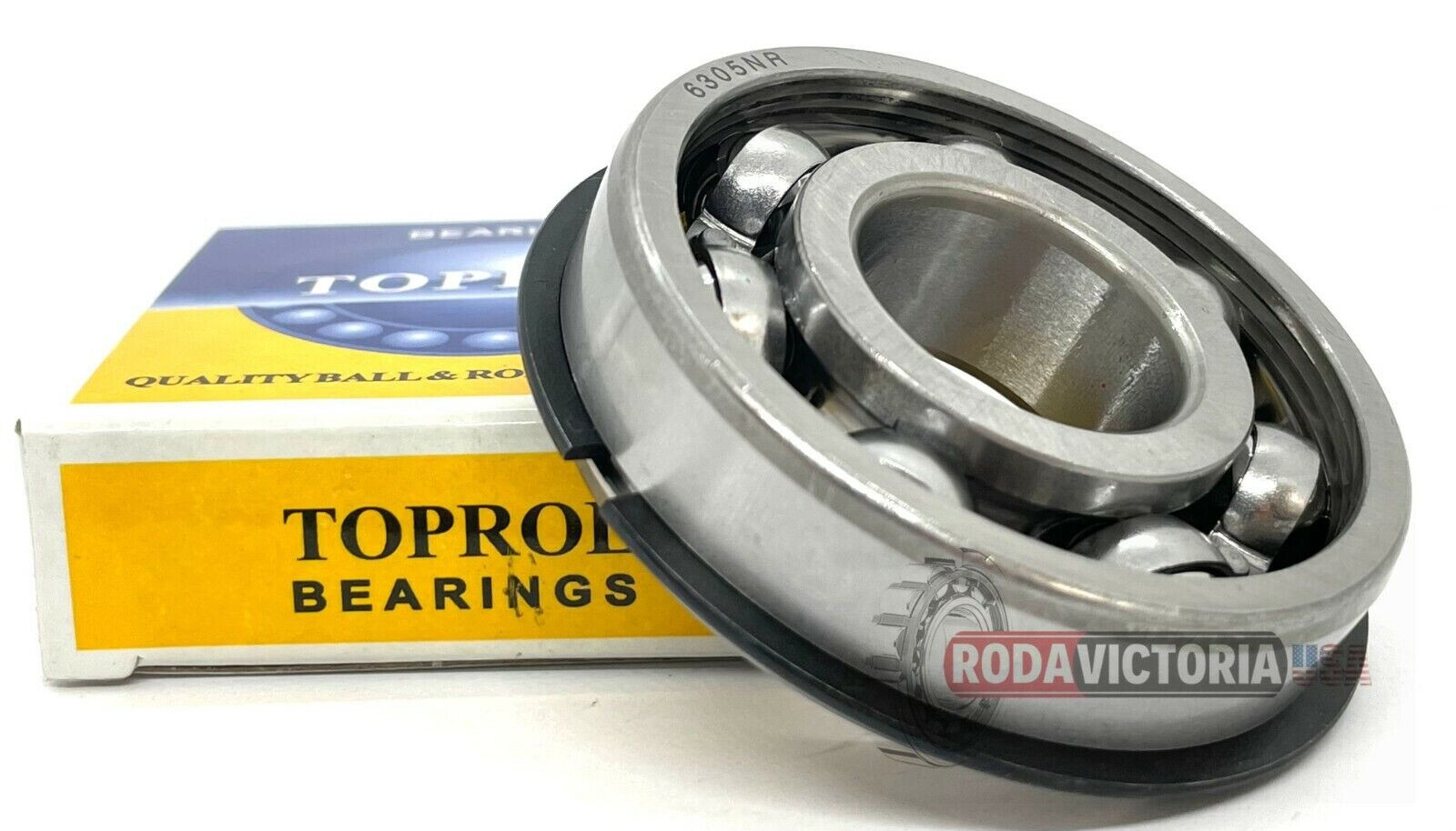 TOPROL 6305-NR WITH SNAP RING BEARING 25X62X17 25mm X 62mm X 17mm 6305NR OPEN !!