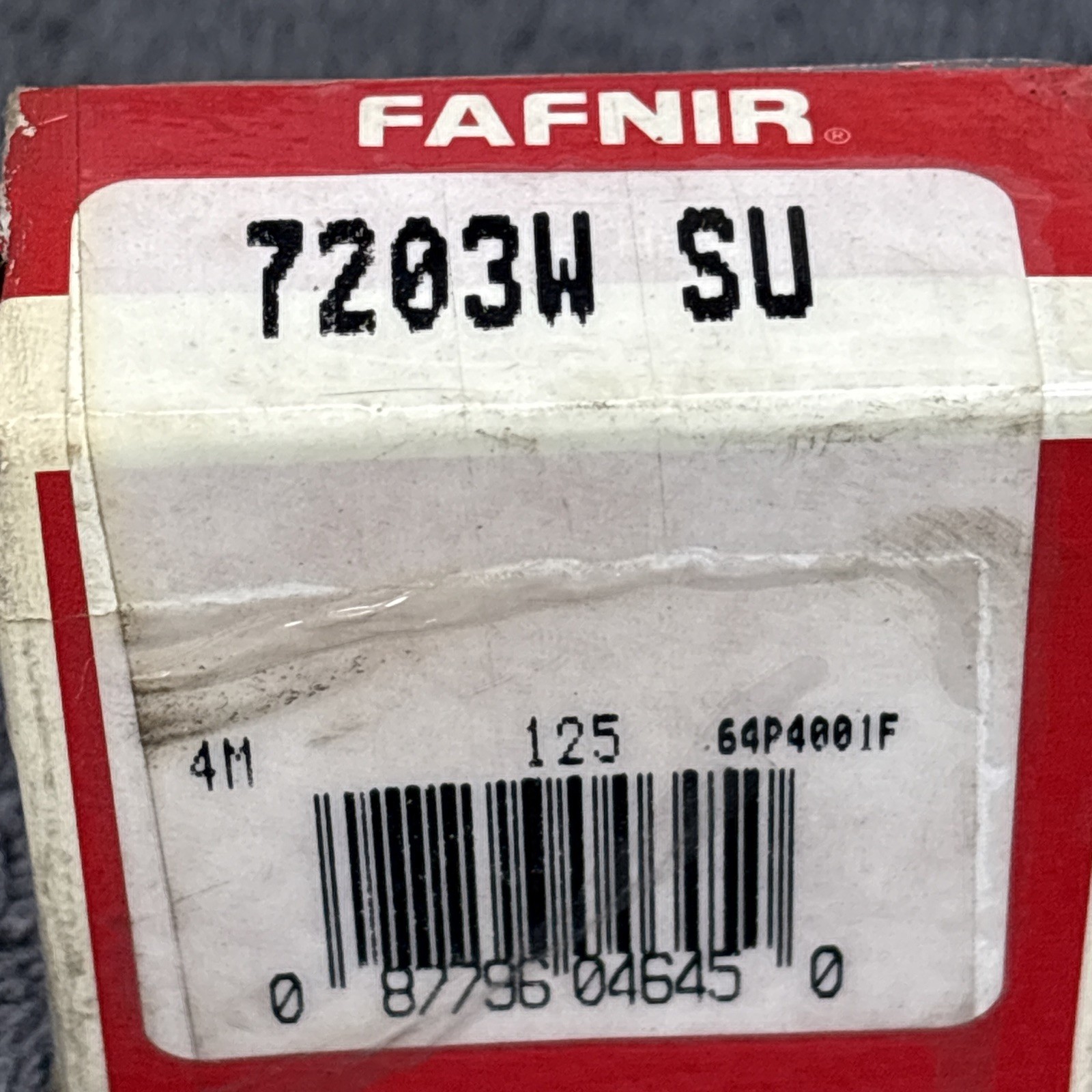 Fafnir 7203W SU Angular Contact Ball Bearing 17mm X 40mm X 0.4727″ New Old Stock