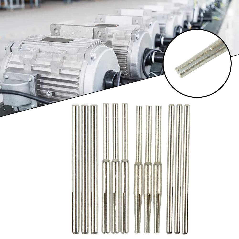 12x 2.35/3.0mm Sandpaper Abrasive Straight Split Mandrels Clip Type Rotary Tool