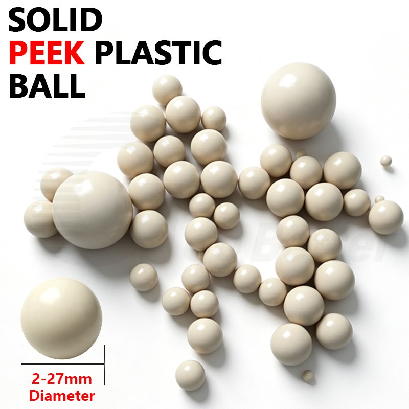 Ø2-27mm Solid PEEK Plastic Round Ball Precision Bearing Ball High Temp Resistant