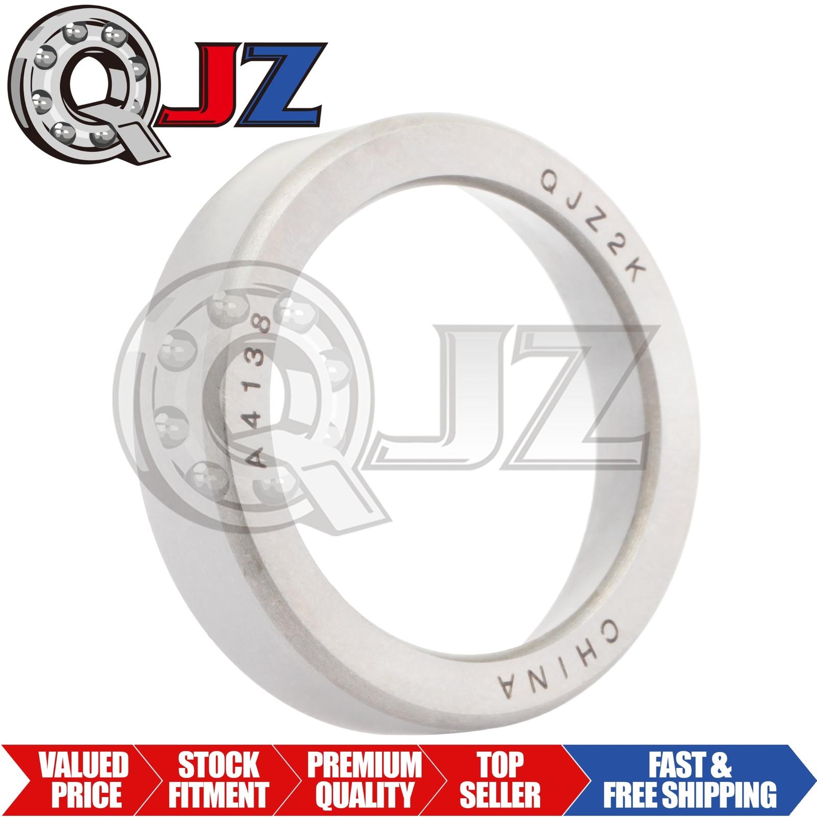 [1-Pack] A4138 Tapered Roller Bearing Outer Cup 1.3775″ (Outer) x 0.344″ (Width)
