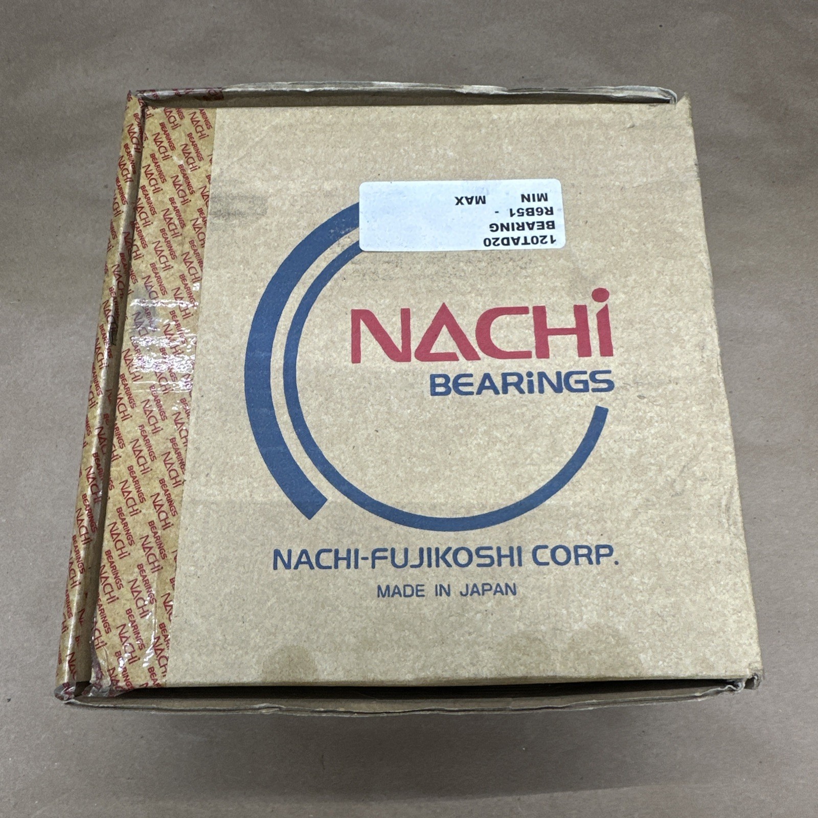 NEW OPEN BOX- NACHI 120TAD20 C7 P4 2-Direction Thrust Angular Contact Bearing