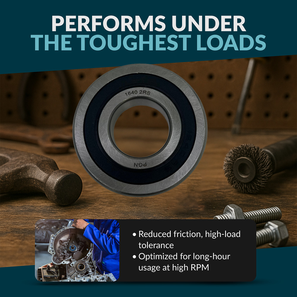 PGN (2 Pack) 1640-2RS Bearing – Lubricated Chrome Steel Sealed Ball Bearing