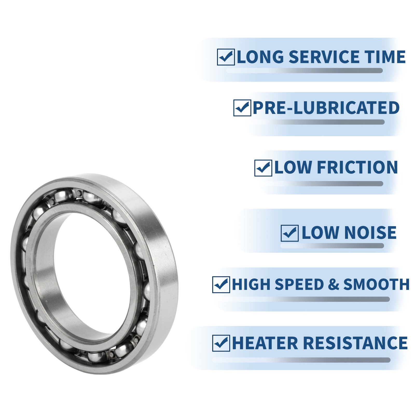 6016 deep throat ball bearings 80x125x22mm 1 piece scooter wheel