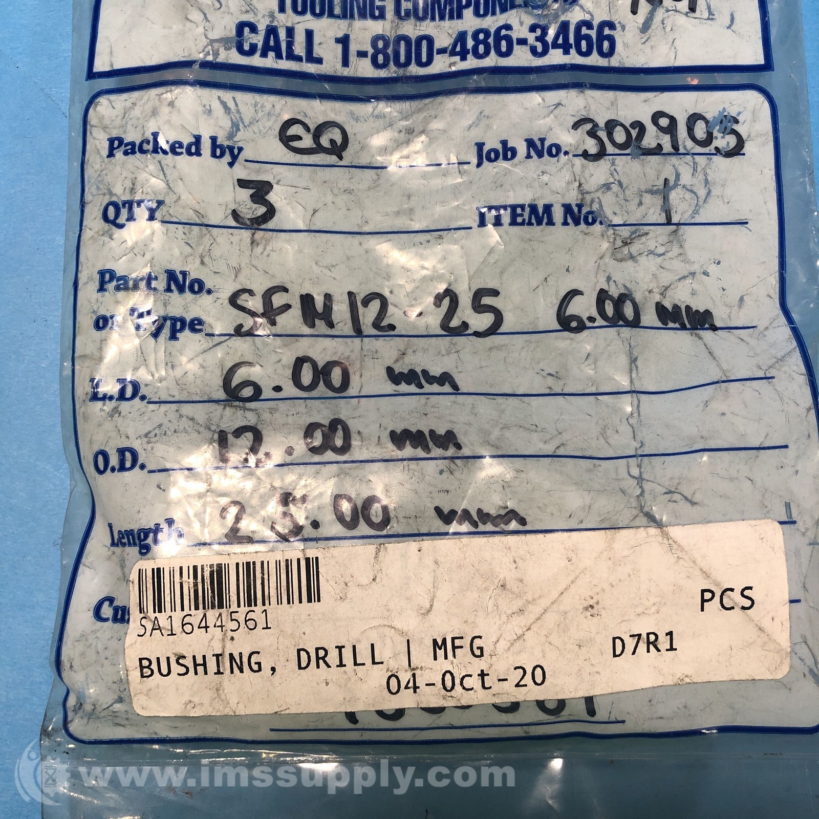 United Drill Bushing Corporation SFM12-25 Pack of 3 Drill Bushing 3780