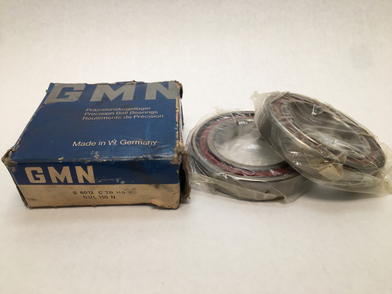 GMN S6012CTBHG Angular Bearing 60x95x18 mm S 6012 C TB HG DUL 150 N Germany Set
