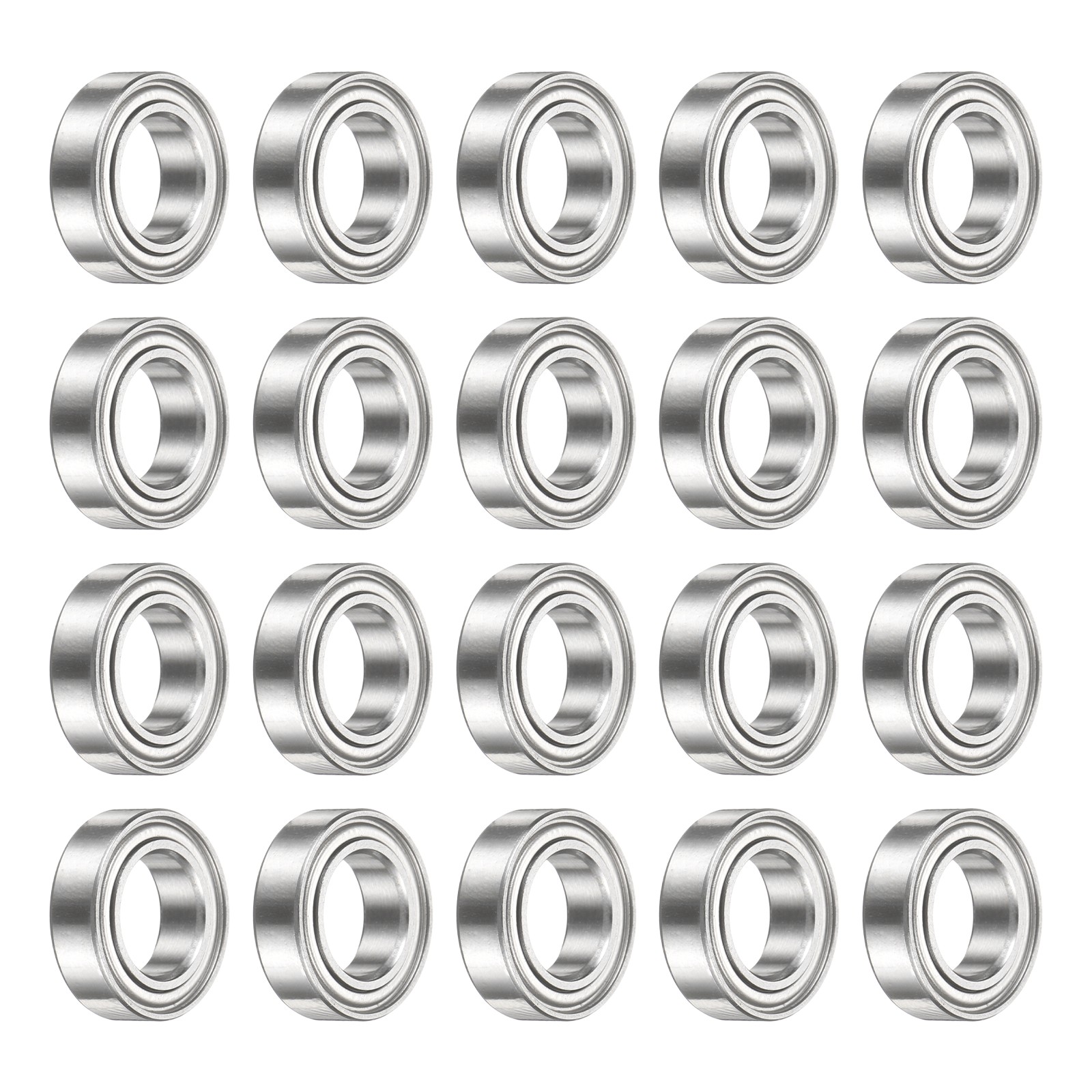 20Pcs MR148ZZ Deep Groove Bearing, 8x14x4mm Metal Double Sealed Bearing
