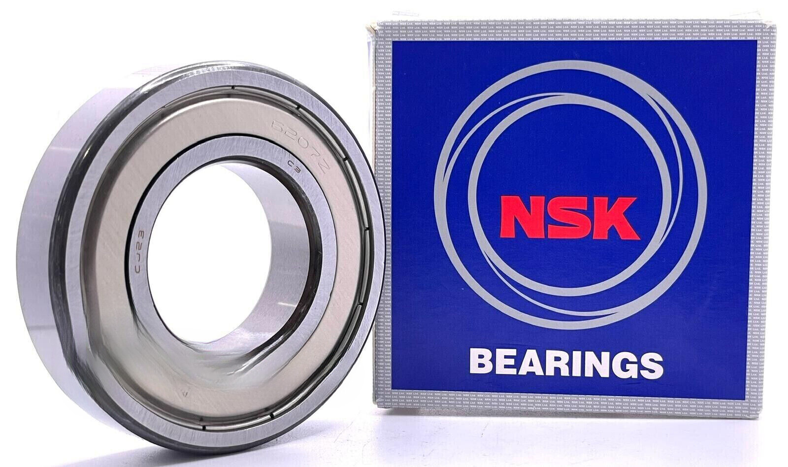 NEW NSK 6207 ZZ C3 DEEP GROOVE BALL BEARING, METAL SHIELDED 35x72x17 mm Metal