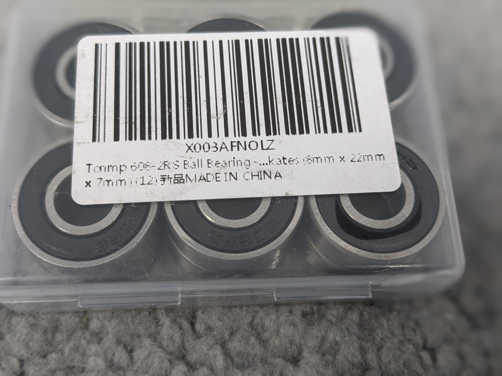(12) 608-2rs C3 Premium Ball Bearing Sealed 8mm x 22mm x 7MM, New
