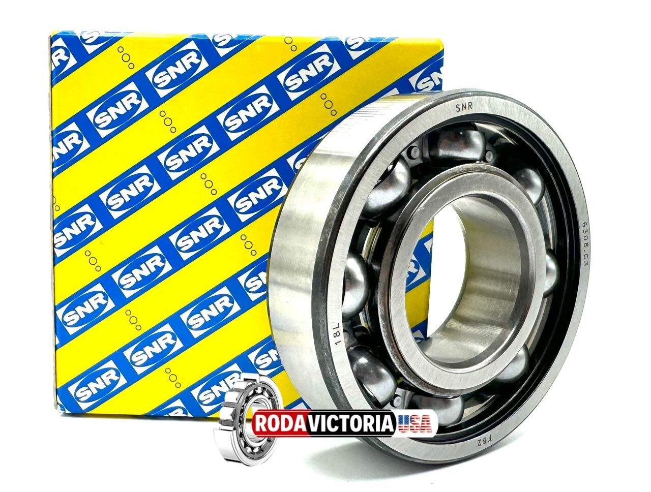 NTN SNR 6308 DEEP GROOVE BALL BEARING, OPEN TYPE, NO SEALS 40x90x23 mm