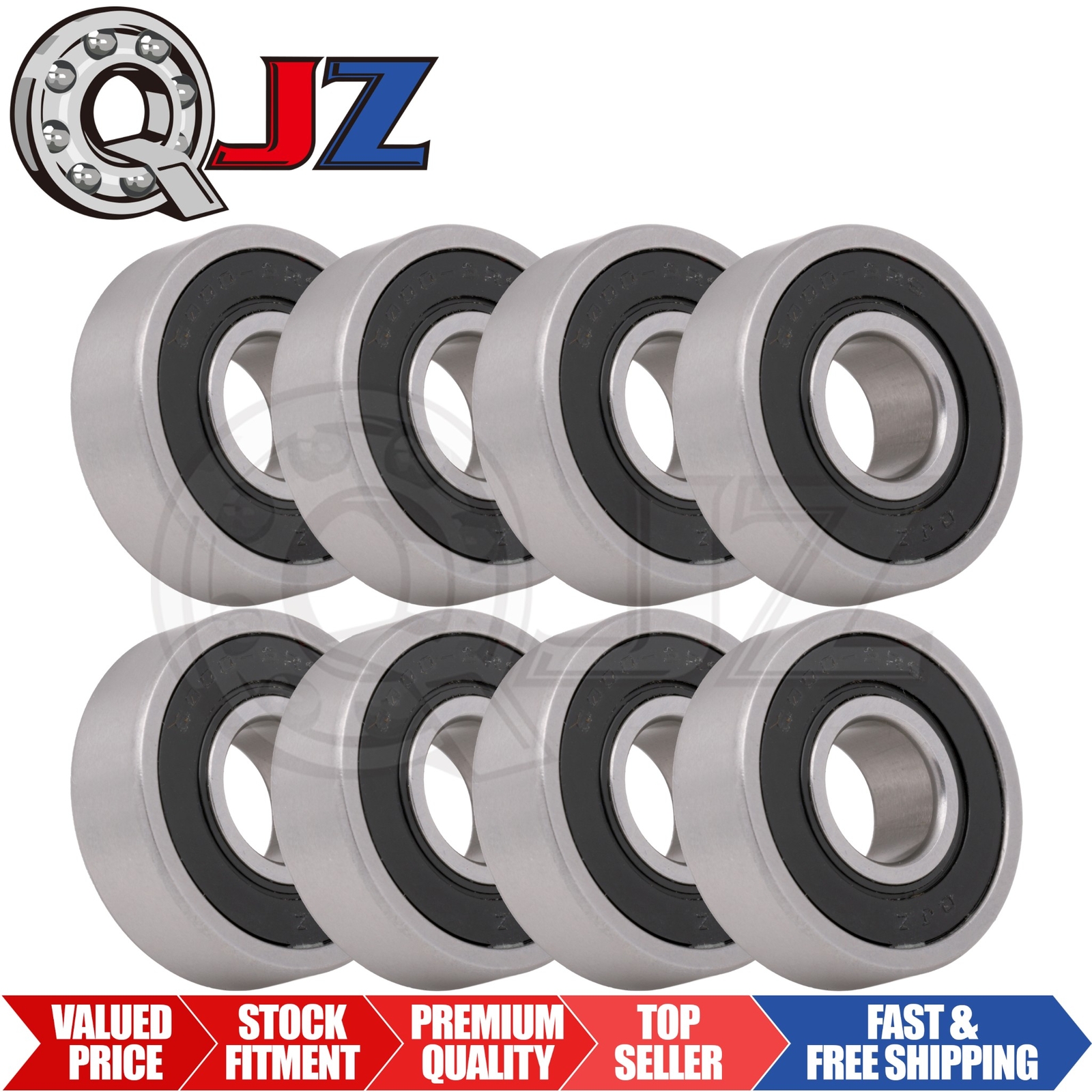 [Qty.8] 6000-2RS Deep Groove Radial Ball Bearing [10mm ID x 26mm OD x 8mm W]
