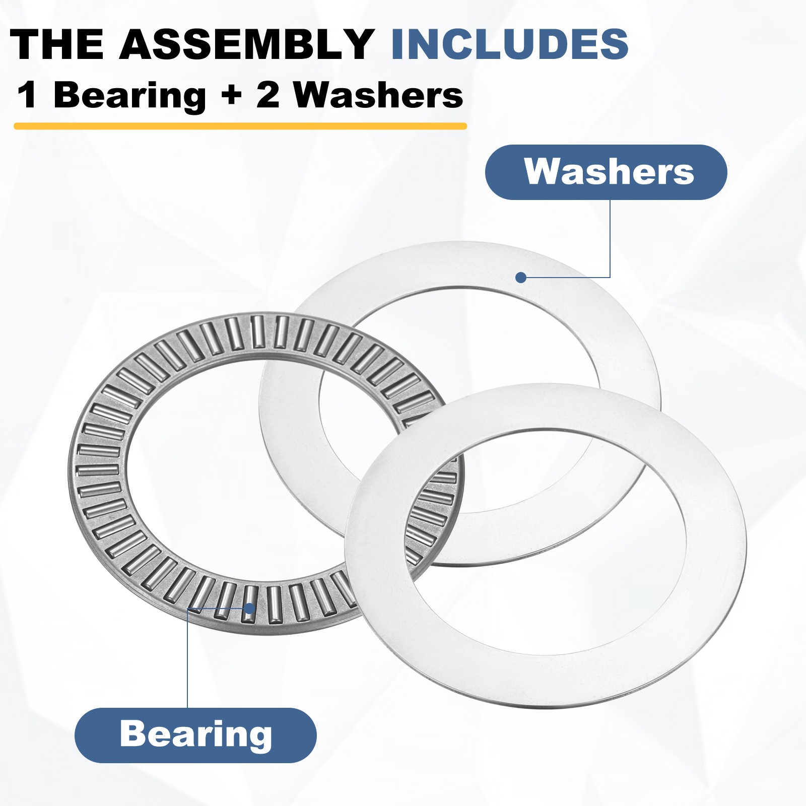 4pack NTA2435 Needle Roller Thrust Bearings with Washers 1-1/2″x2-3/16″x1/8″