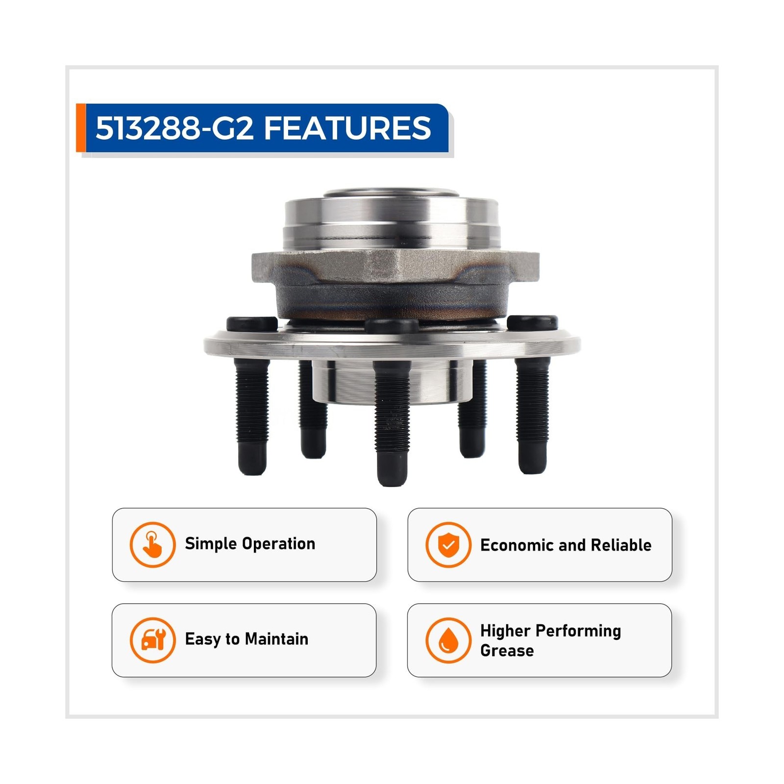 PAROD Pair 513288 Front/Rear Wheel Hub Bearing Assembly Compatible with Chevy…