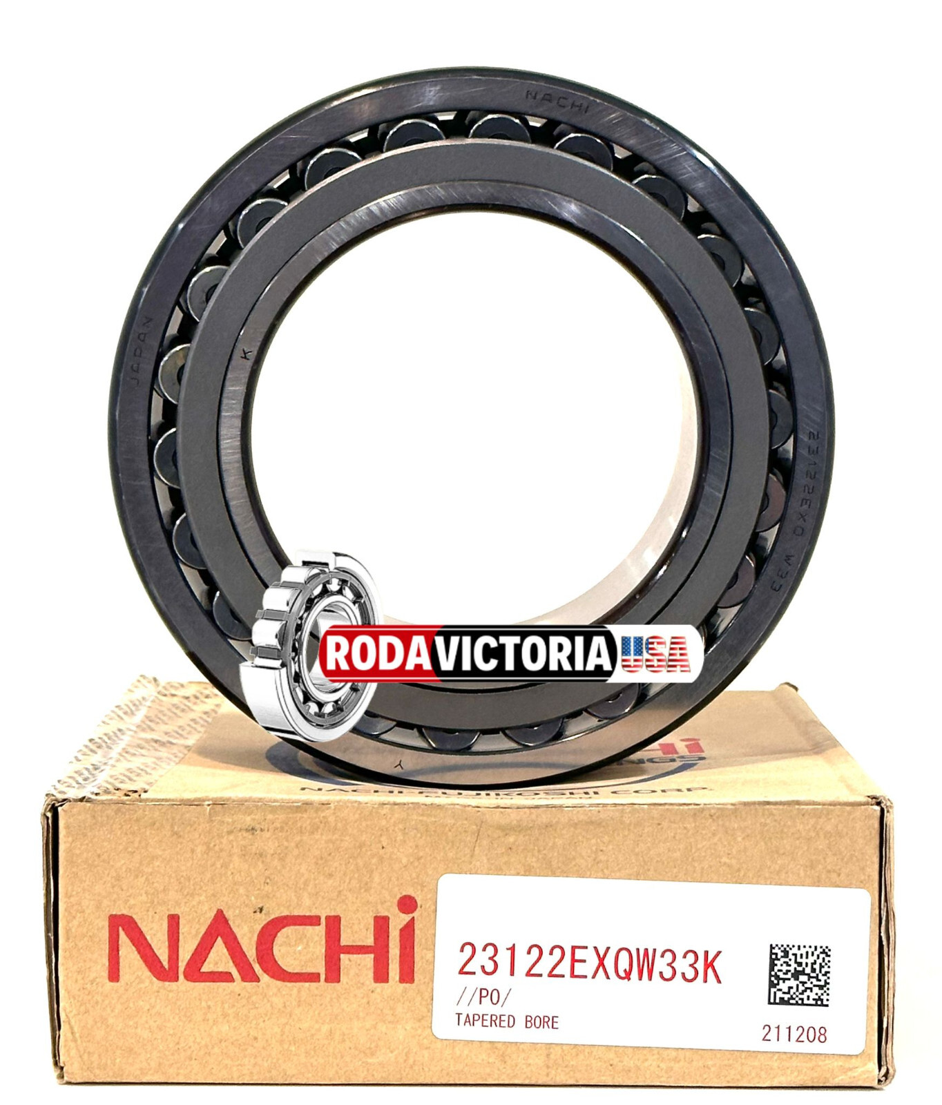 NACHI JAPAN 23122 EXQW33K SPHERICAL ROLLER BEARING 110x180x56mm