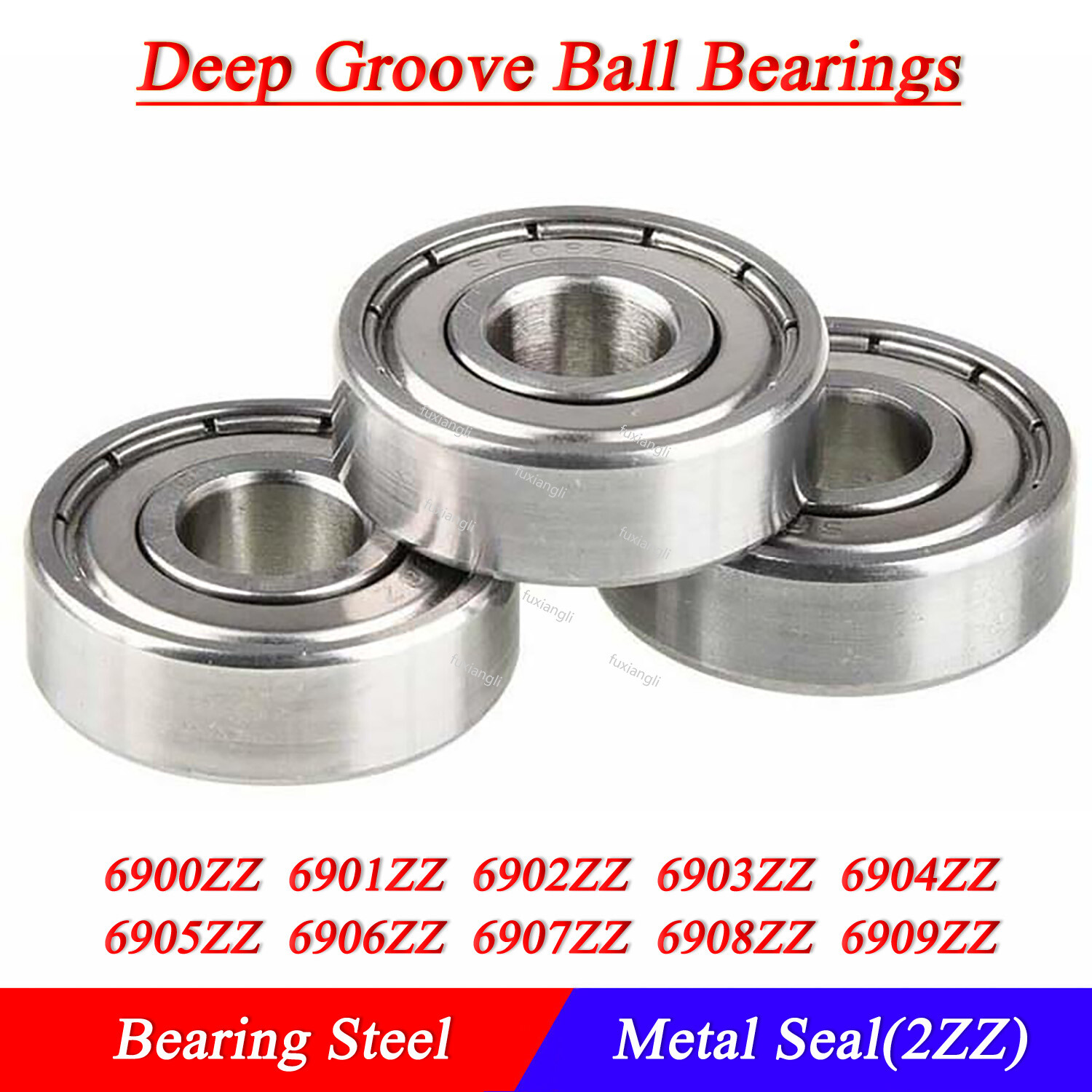 Miniature Deep Groove Ball Bearings Metal Seal(2ZZ) 6900ZZ-6909ZZ Bearing Steel