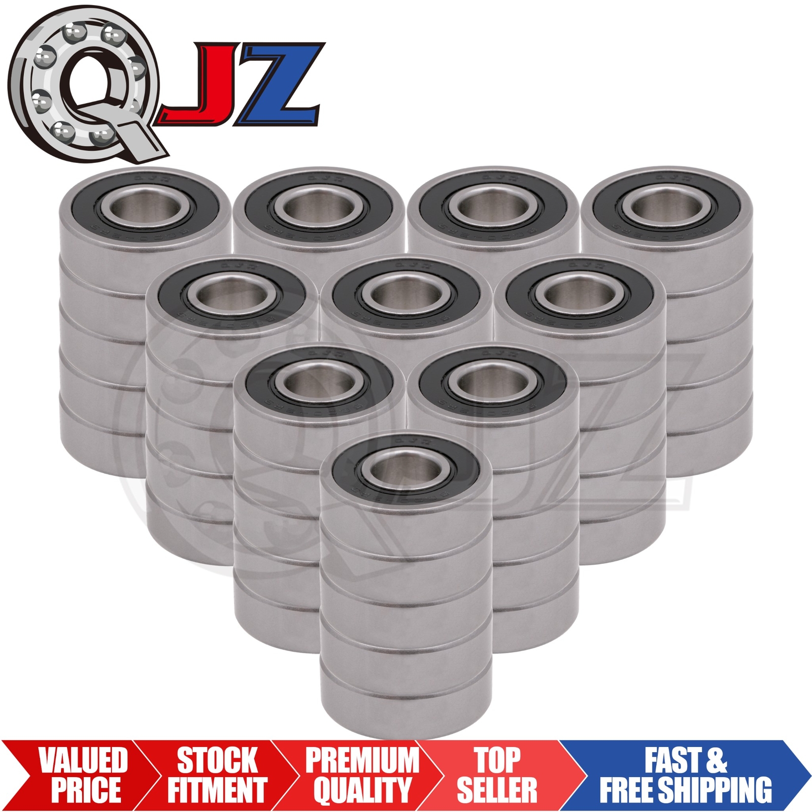 [Qty.50] 6000-2RS Deep Groove Radial Ball Bearing [10mm ID x 26mm OD x 8mm W]