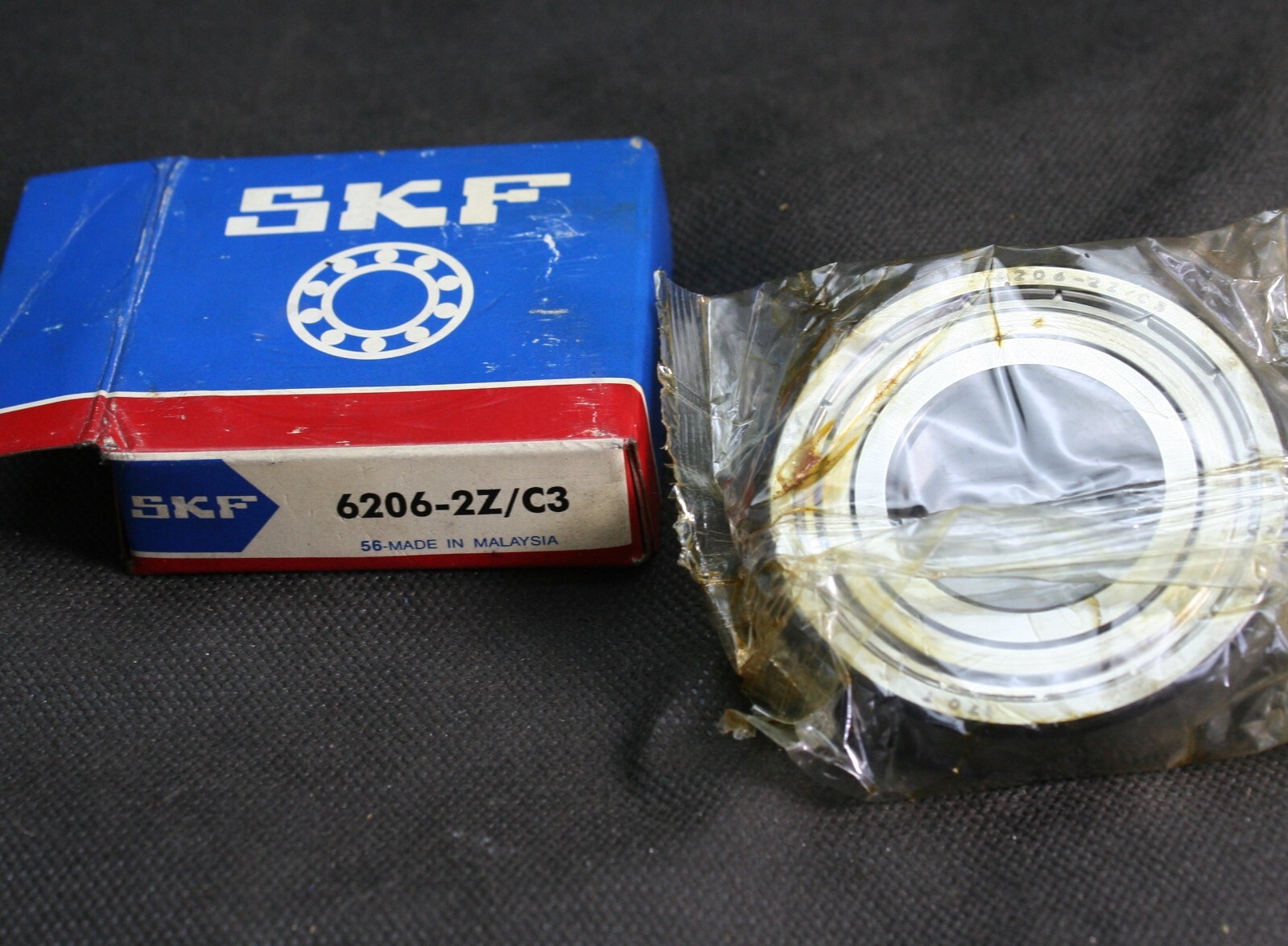 One (1) SKF 6206 2Z/C3 Radial Deep Groove Bearing 30 MM ID Malaysia NEW
