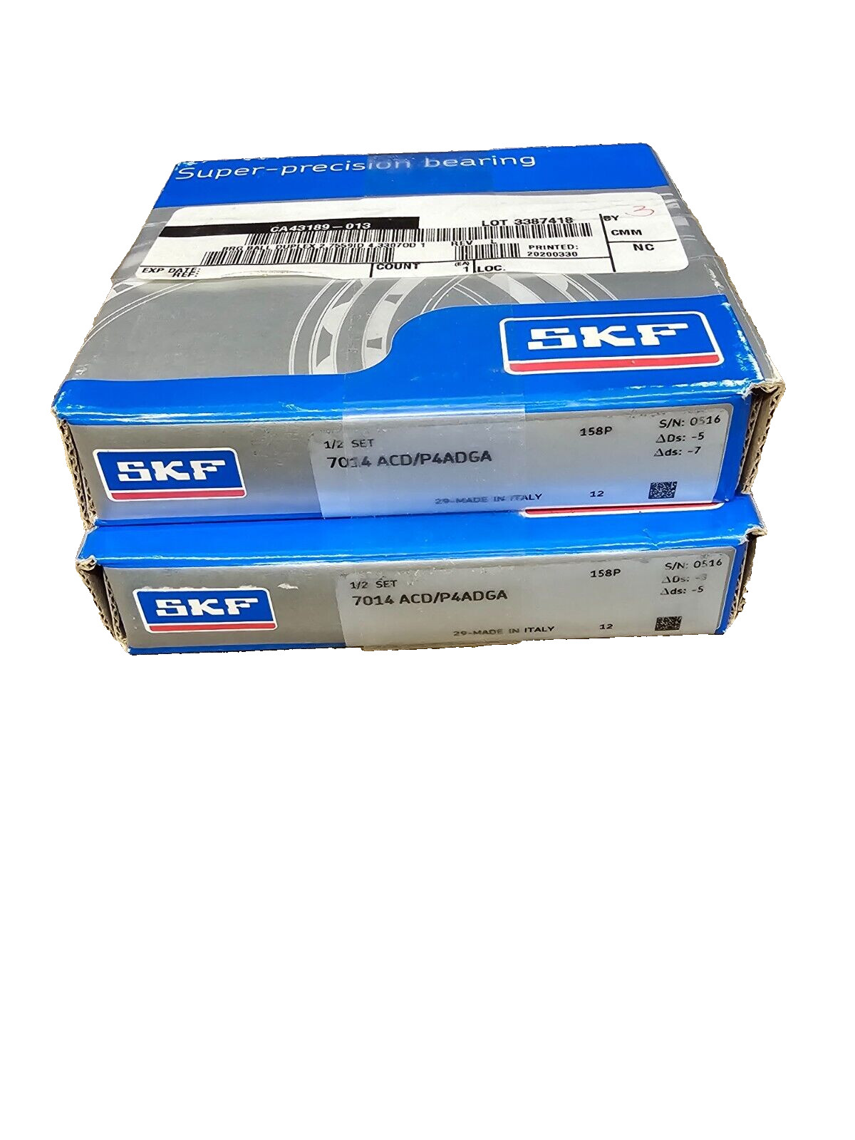SKF Super Precision Duplex Ball Bearing 70mm 110mm 40mm 7014 ACD P4ADGA