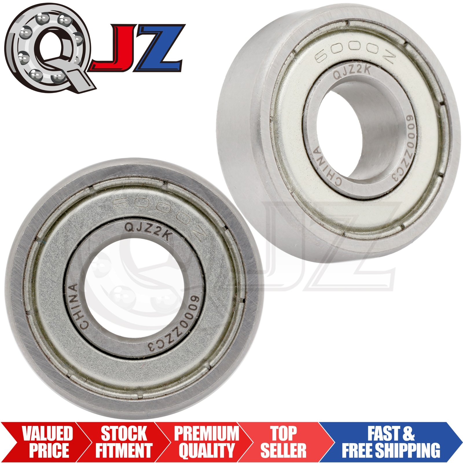 [Qty.2] 6000-ZZ Deep Groove Radial Ball Bearing [10mm Bore x 26mm OD x 8mm W]
