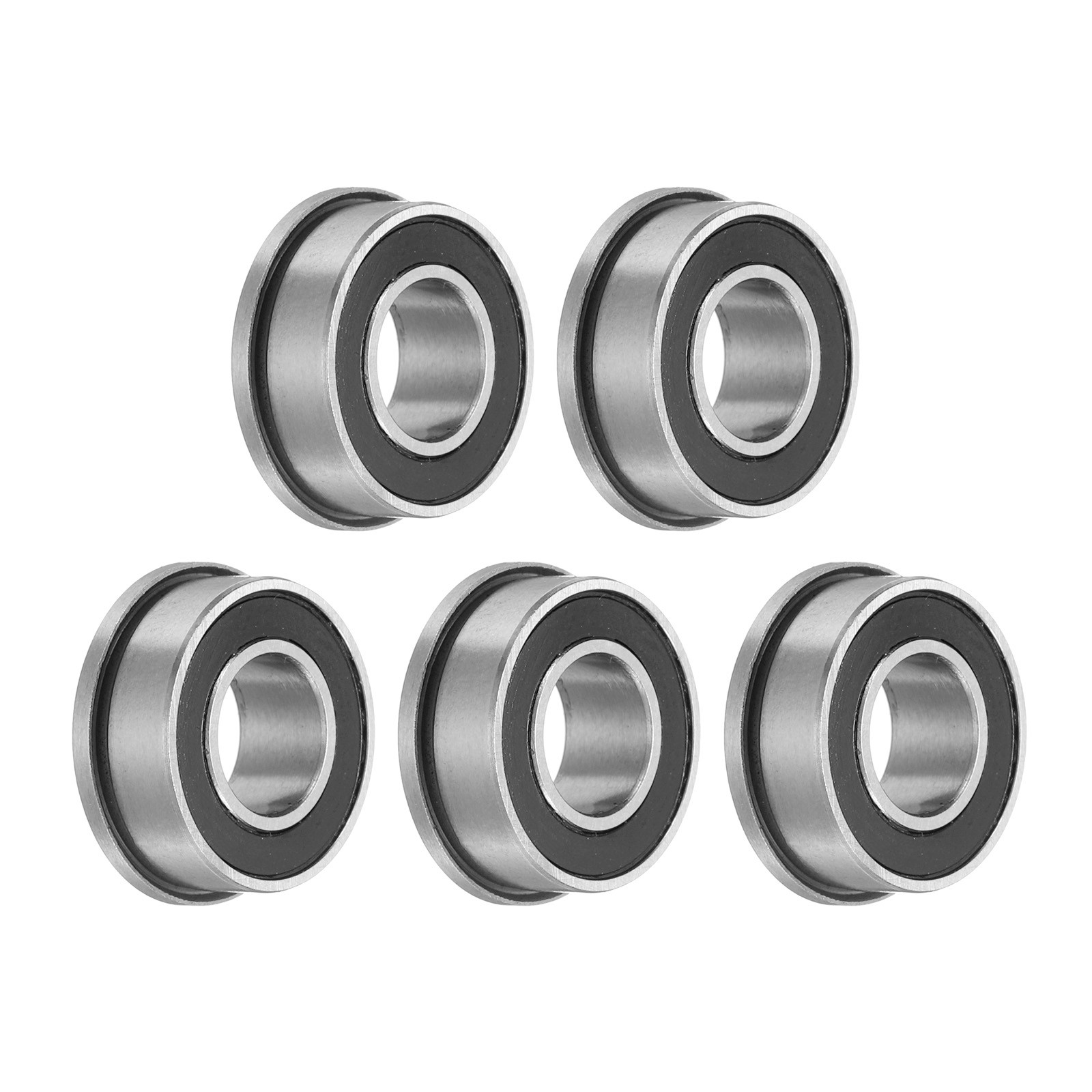 5pcs FR188-2RS Flanged Ball Bearing 1/4 x 1/2 x 3/16 Chrome Steel Rubber Seals