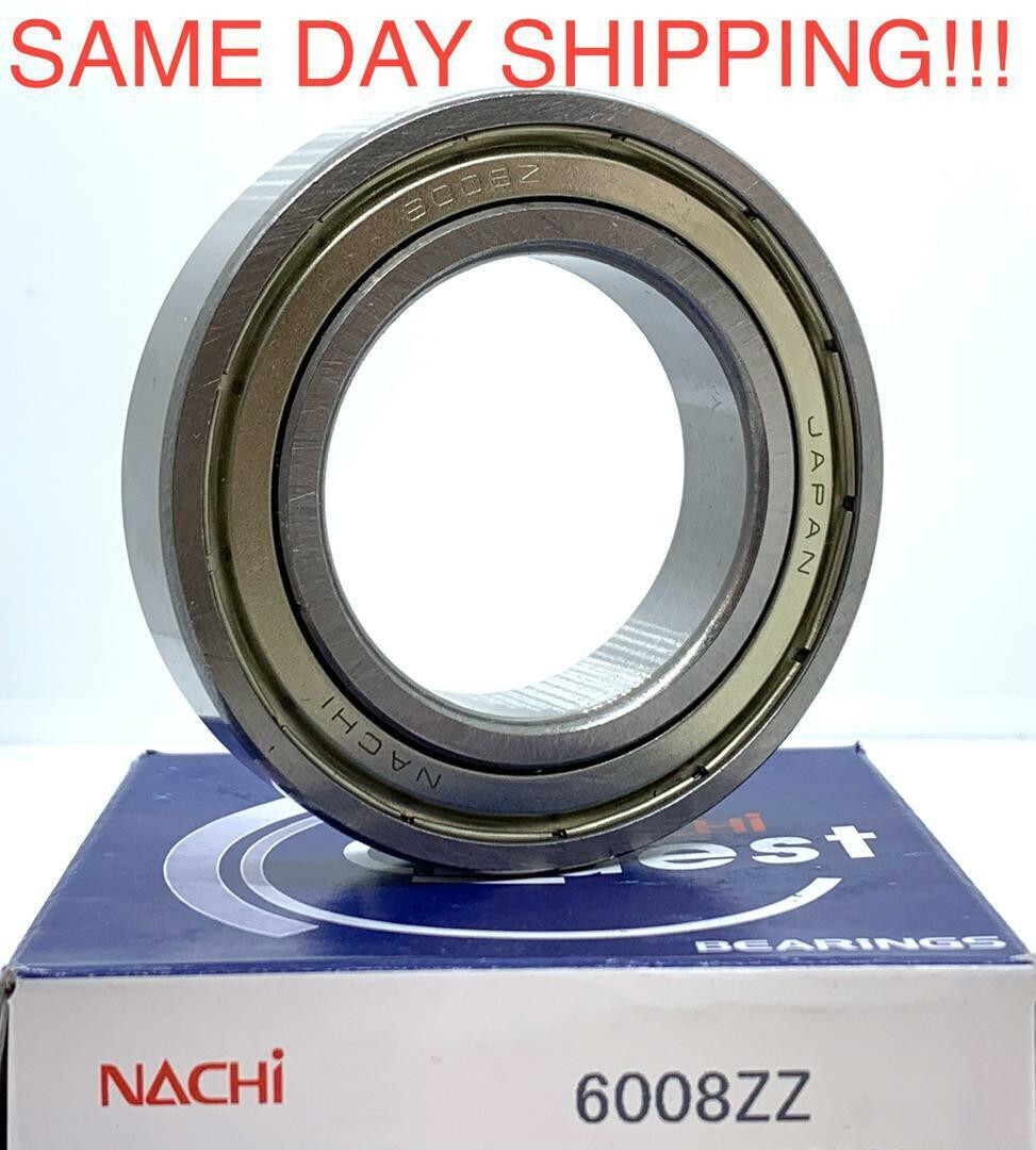 NACHI 6008 ZZ C3 DEEP GROOVE BALL BEARING, METAL SHIELDED 2Z 40x68x15 mm