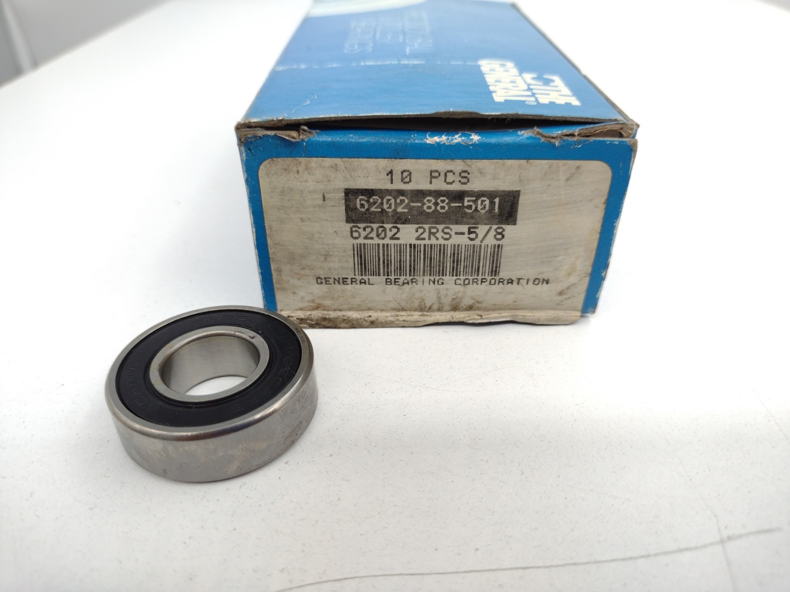 *** General Bearing 6202-88-501 / 6202 2RS-5/8 Ball Bearing 0.6250″ Bore (10ea)