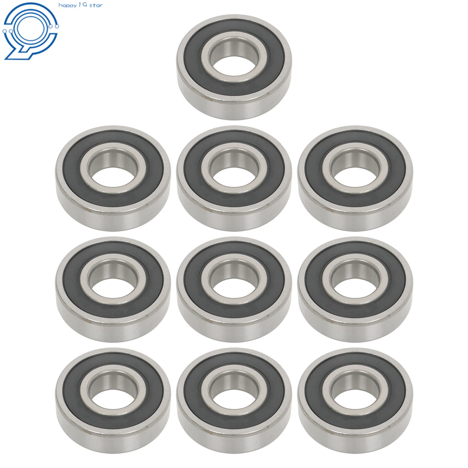 25x62x17mm Ball Bearing 6305 2RS C3 10 Pieces Premium Rubber Sealed Bearings