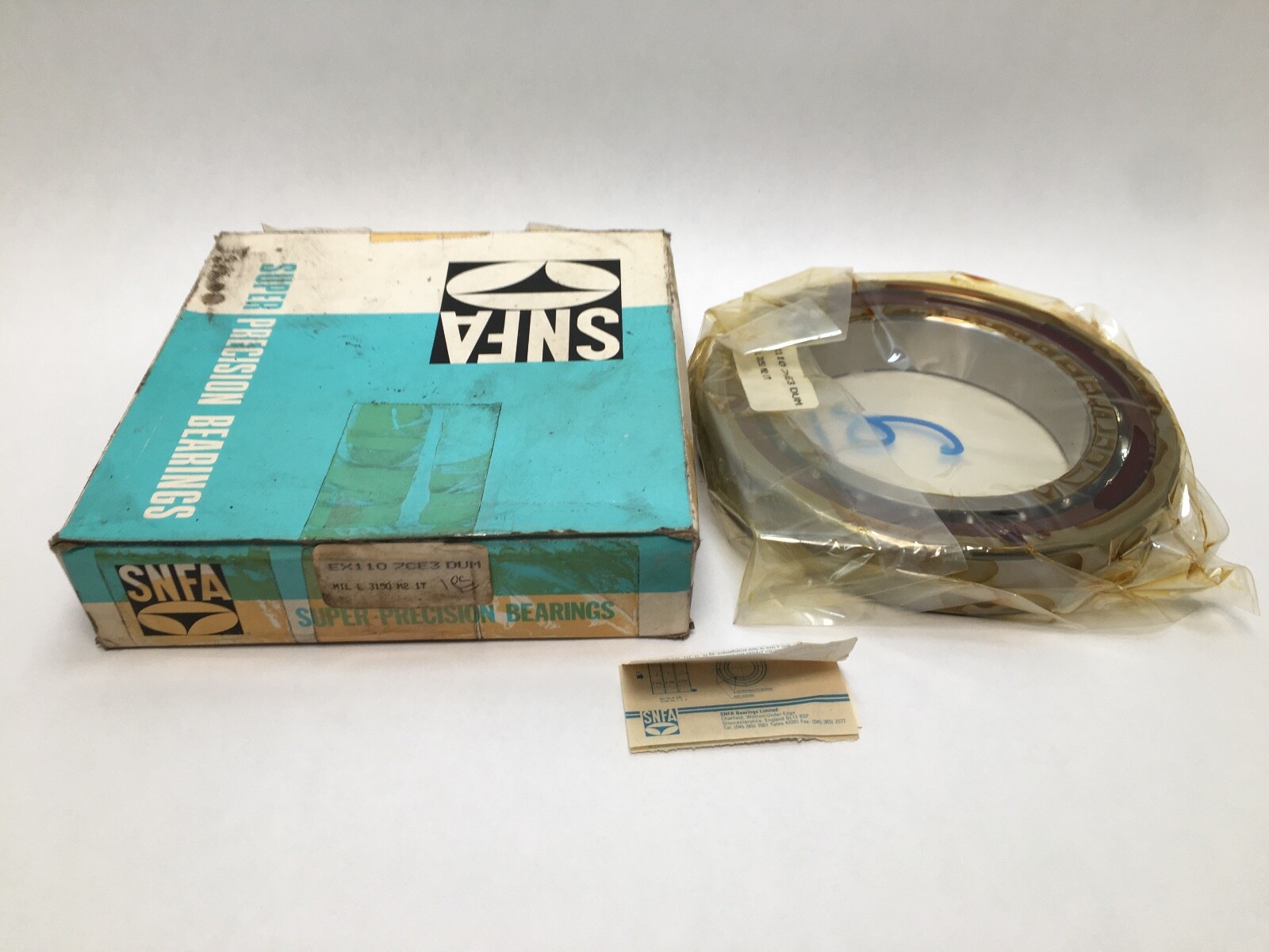 SNFA EX110-7CE3DUM-1/2PR Bearing 110x170x28 mm 7022-A EX-110-7-CE-3-DUM ABEC7 UK