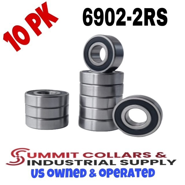 6902-2RS, 61902-2RS Ball Bearing 15x28x7mm 6902 2RS Rubber Sealed (PCs 10)