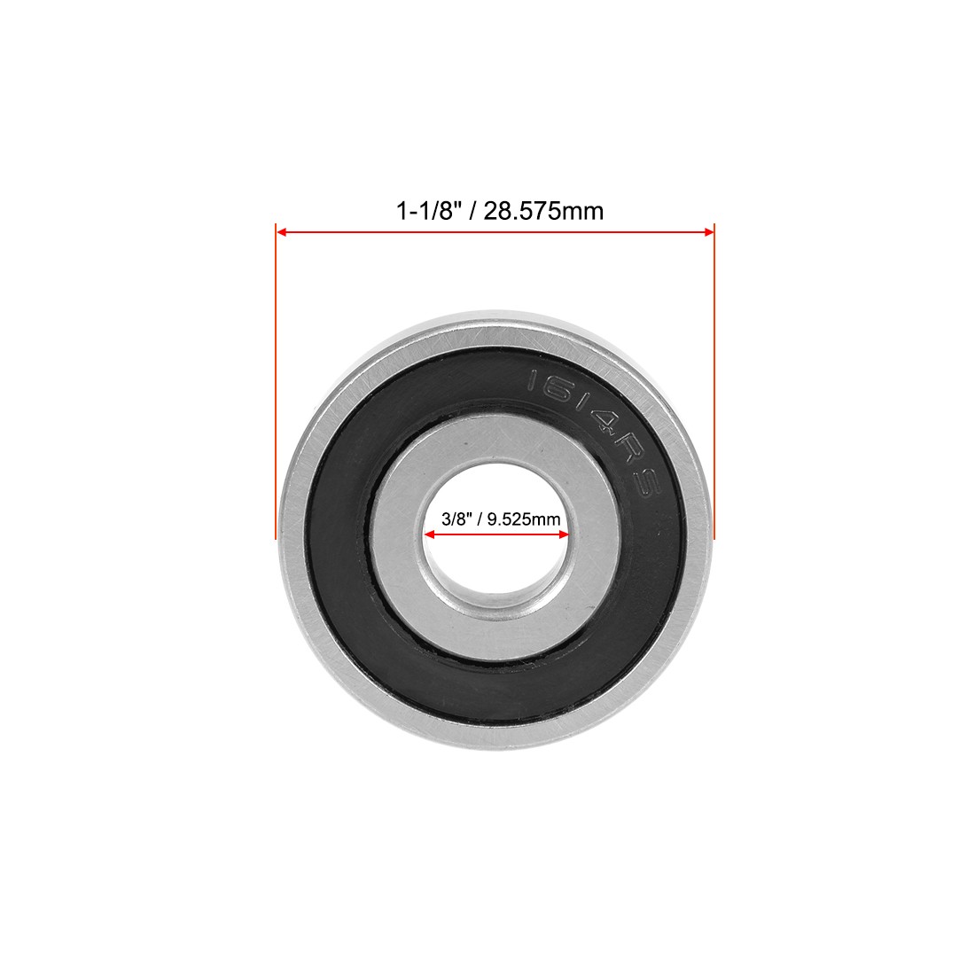 10PCS 1614-2RS Deep Groove Ball Bearing Sealed Z2 Lever 3/8″x1-1/8″x3/8″