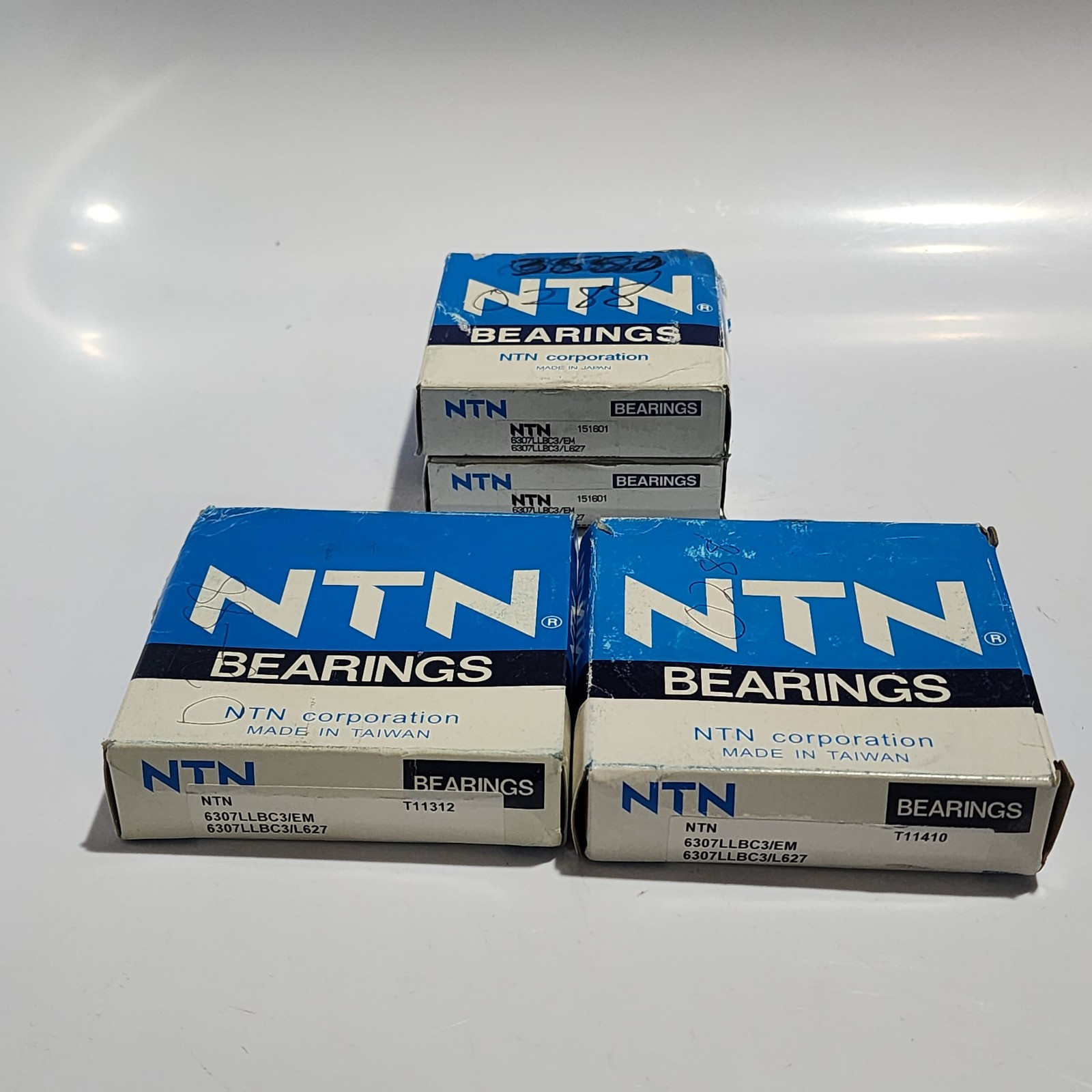 (4pc lot) NTN 6307 LLB C3/EM Deep Groove Ball Bearing, Rubber Sealed 35x80x21 mm