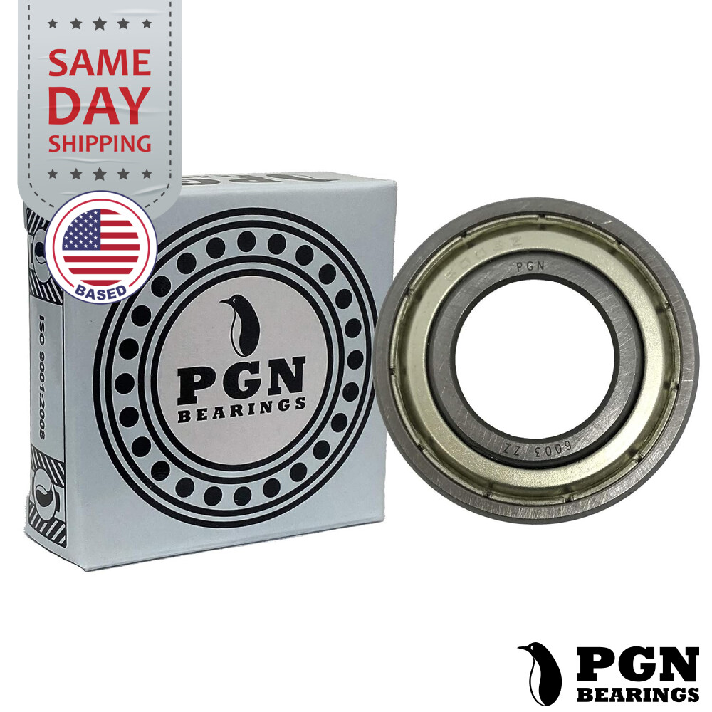 (50) 6003-ZZ Premium Metal Shield Ball Bearing C3 EMQ, 17x35x10, 6003 ZZ 6003z