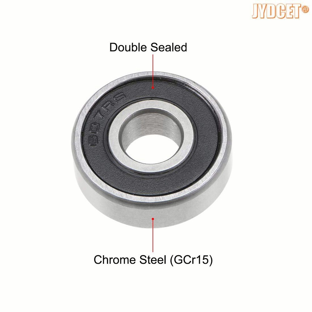 607-RS Deep Groove Ball Bearing Double Sealed 7x19x6 mm 10pcs Bearing for RC Car