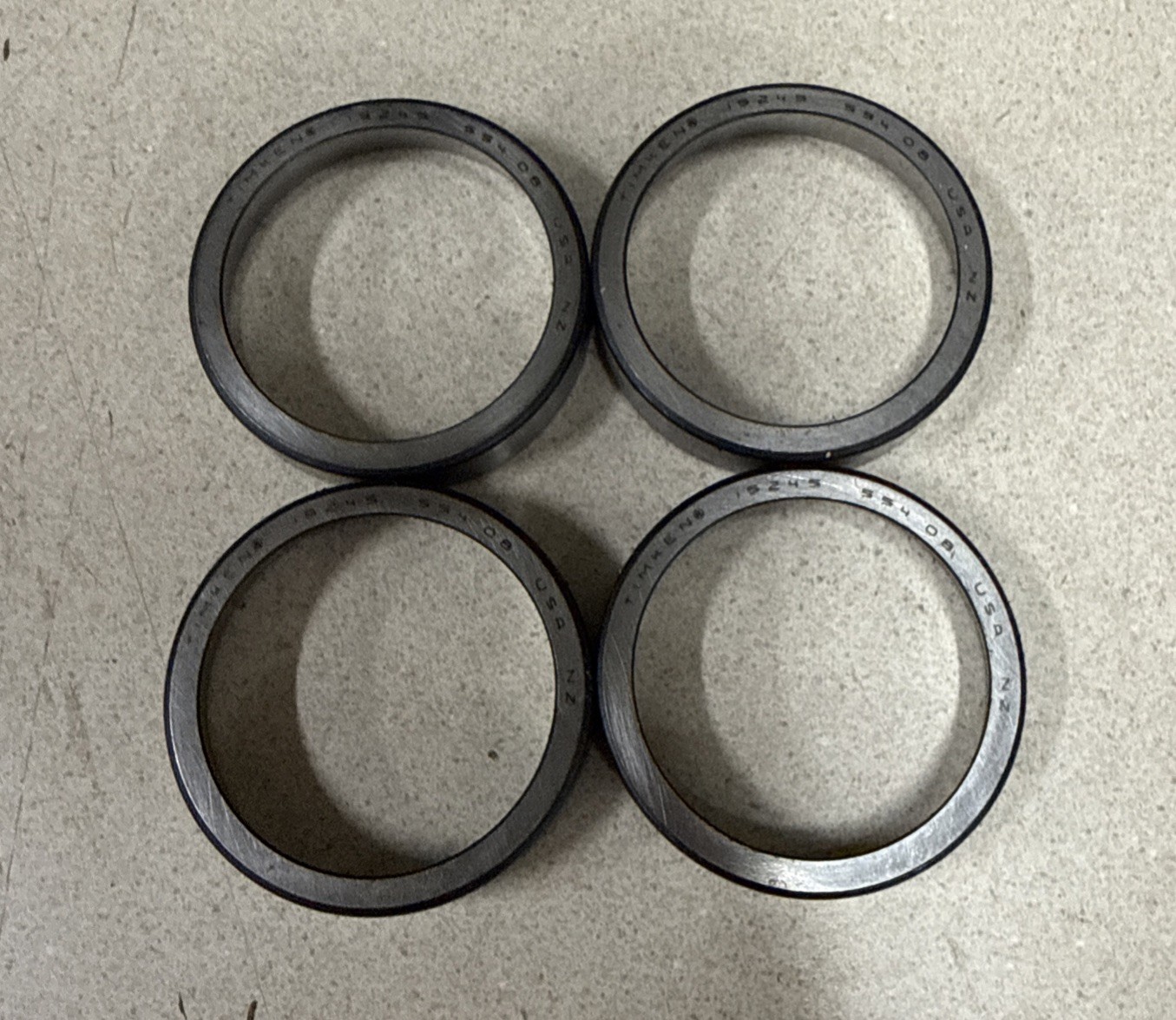 Timken 15245 Tapered Roller Bearing, 2.441” Outer Diameter, 0.5625” Width 4-PACK