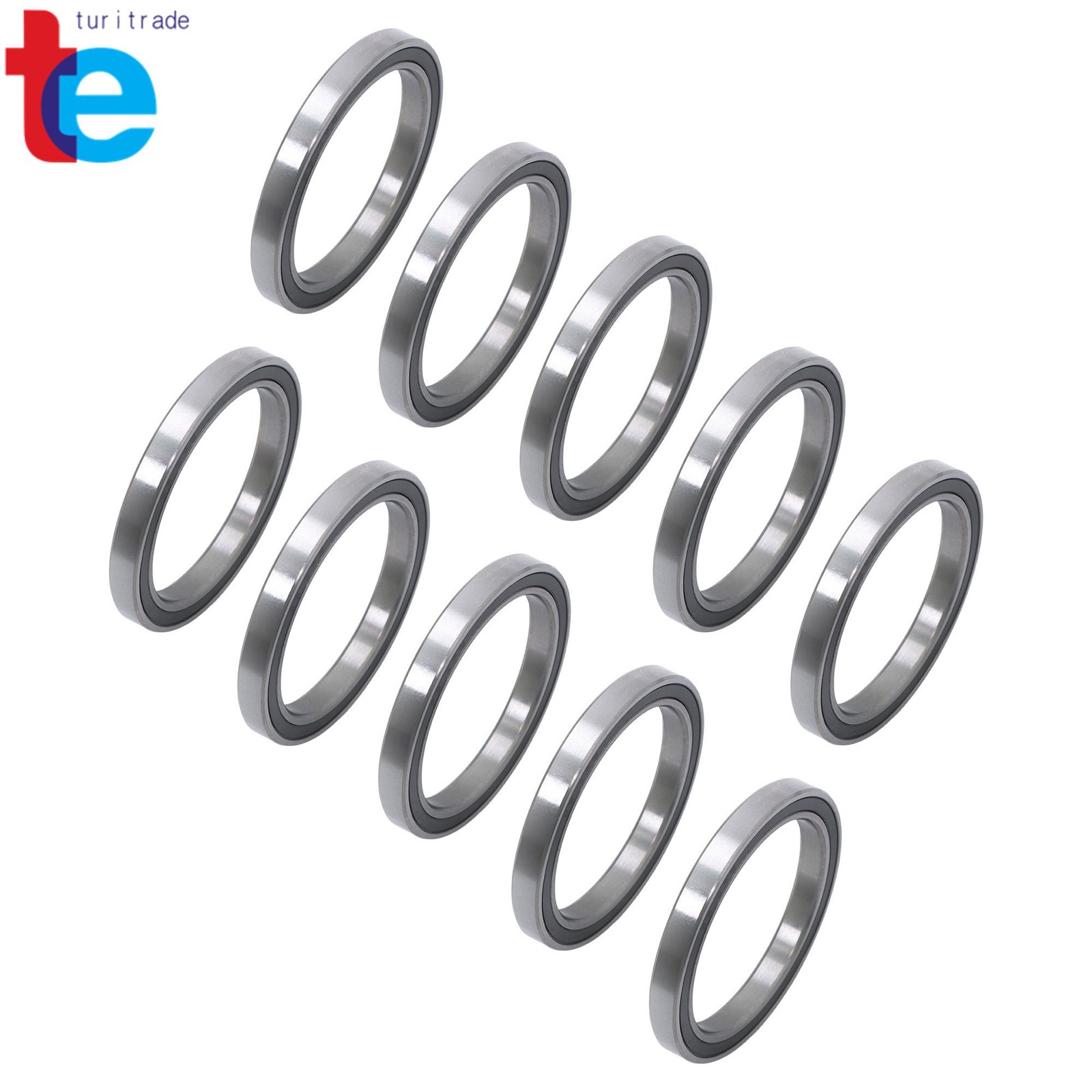 10pcs 6810-2RS Sealed Ball Bearings 50x65x7mm Pre-Lubricated Industrial