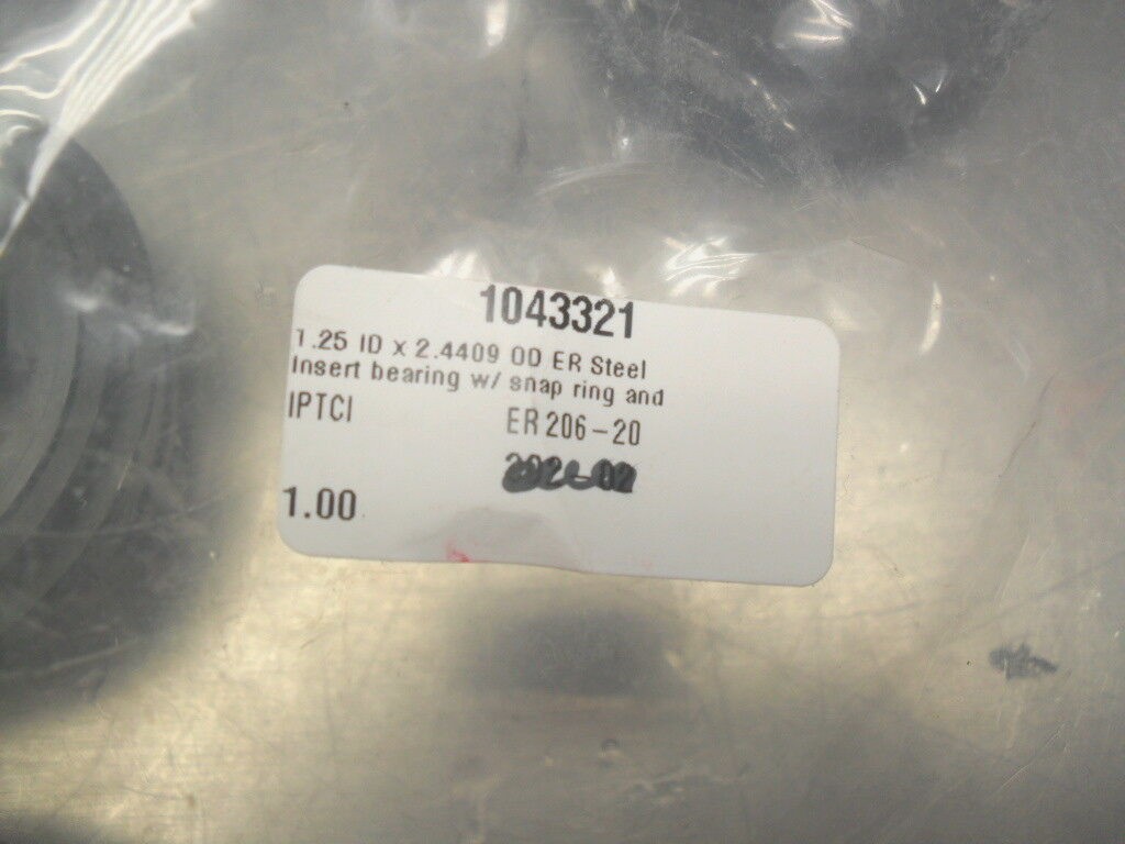 IPTCI Bearing ER206-20 BORE 1 1/4″ BEARING INSERT LOCKING: SET SCREW WITH SNAP