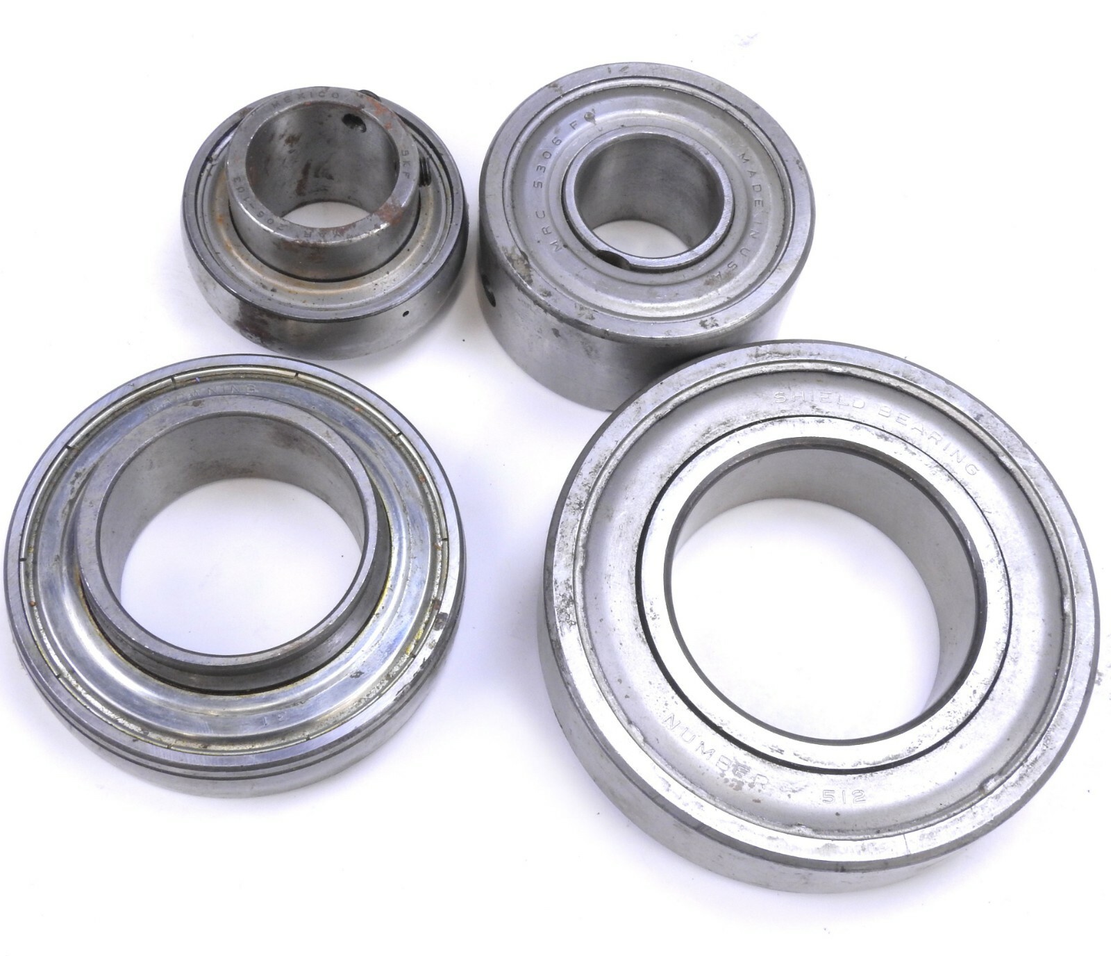 Set of 4 Pcs Shield , Browning, MRC ,SKF ,Deep Groove Ball Bearing Insert