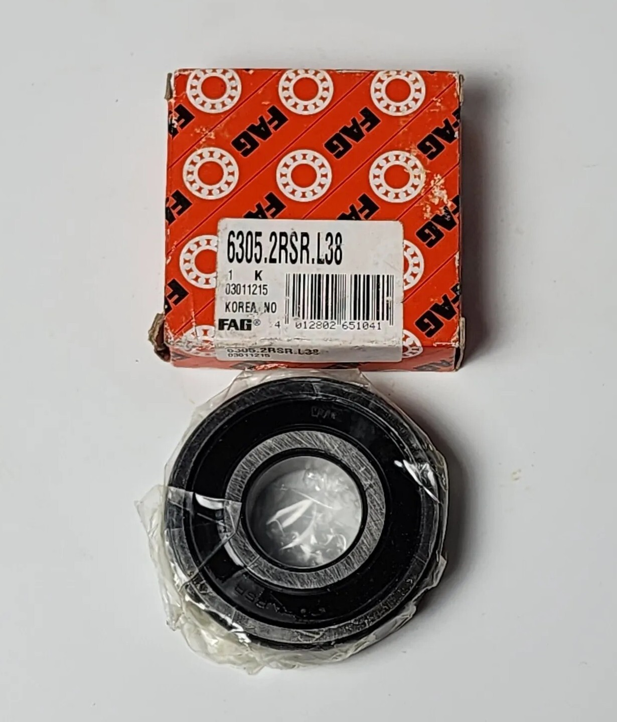 FAG 6305 2RSR.L38 Bearing Rubber Seals 25x62x17 mm 6305 2RSR 2RS 6305RS